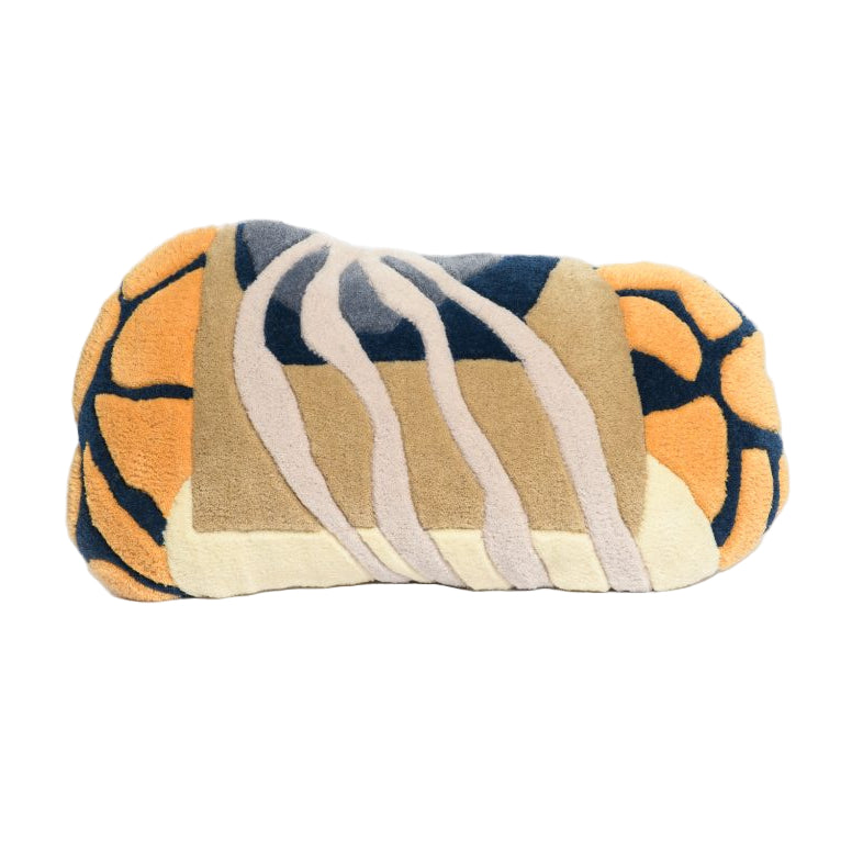 Dekokissen CORAL beige mit orange