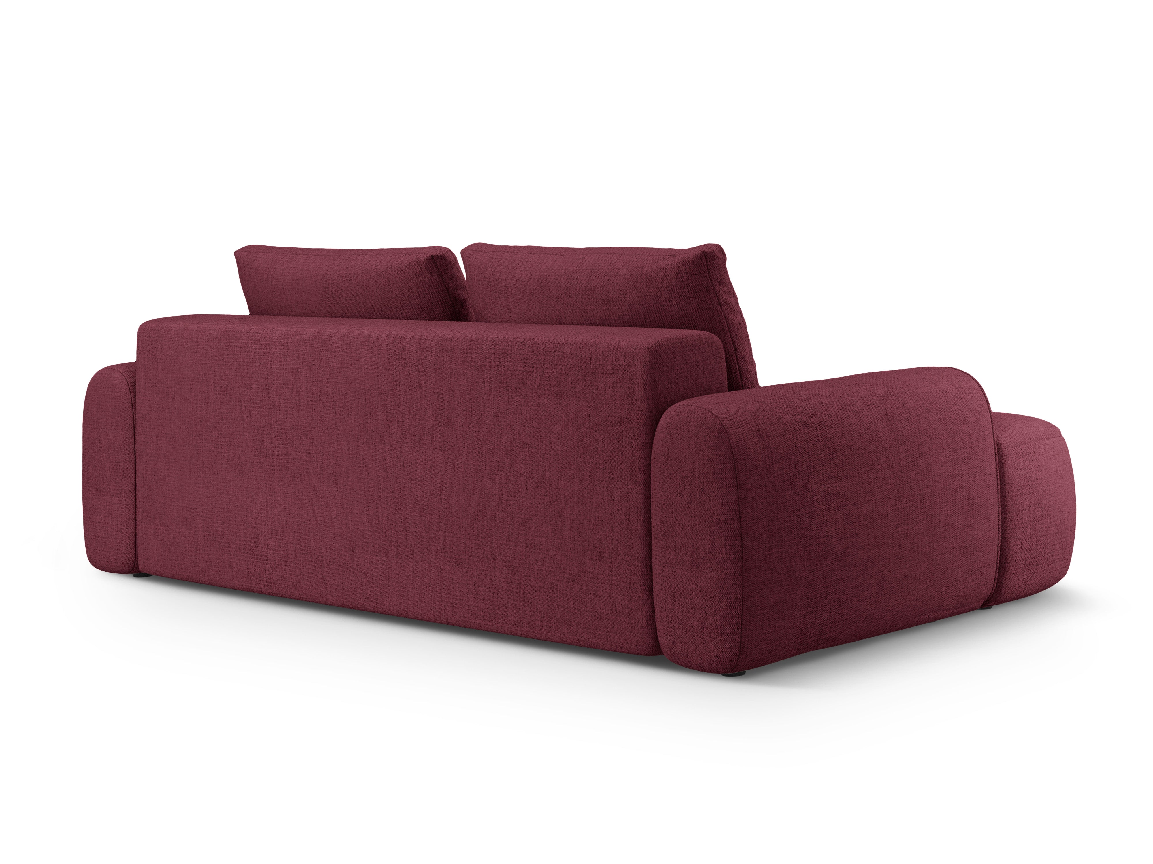 Sofa with sleeping function for 4 people LINZ burgundy