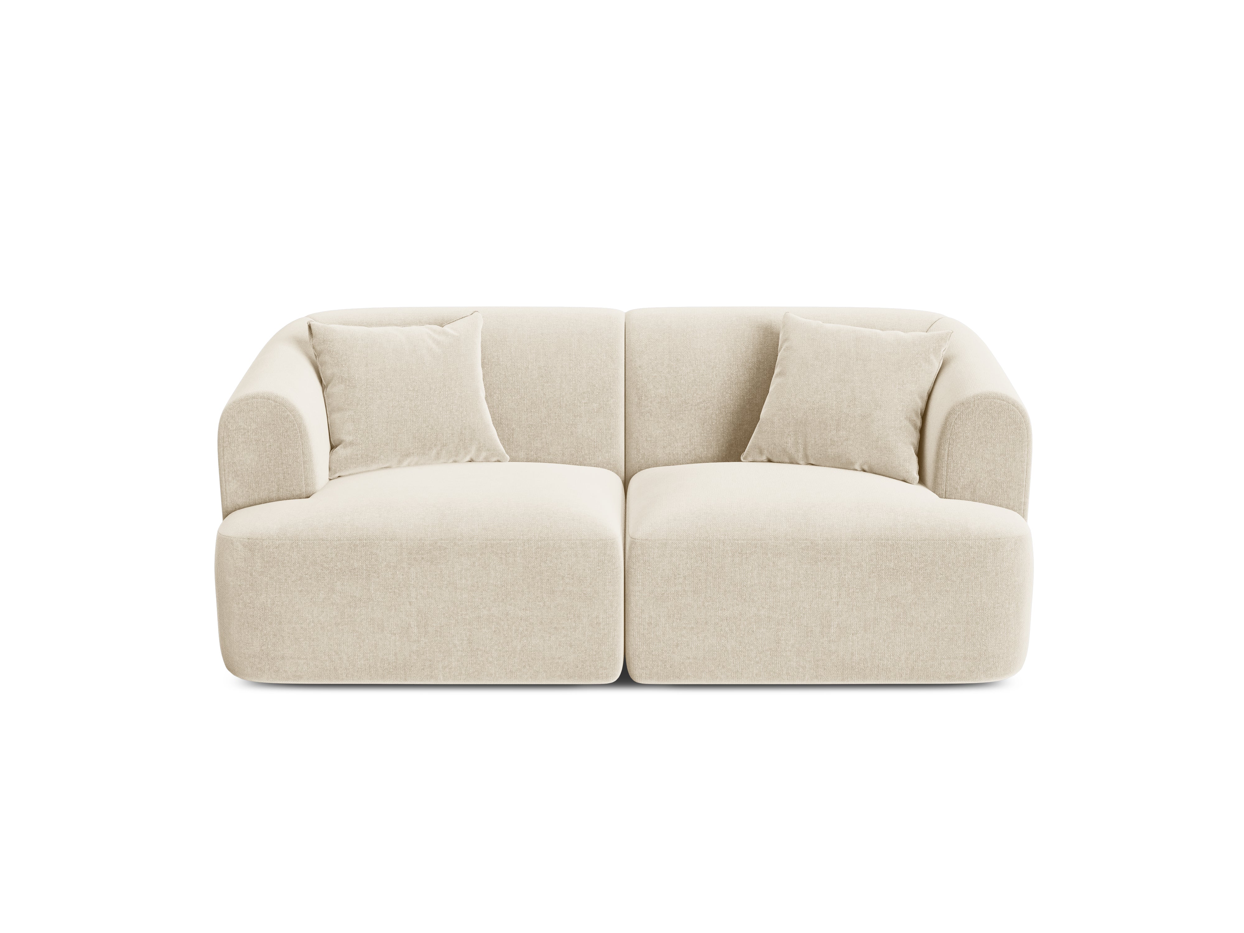 Sofa aus Samt 2-sitzig CAMPI hellbeige