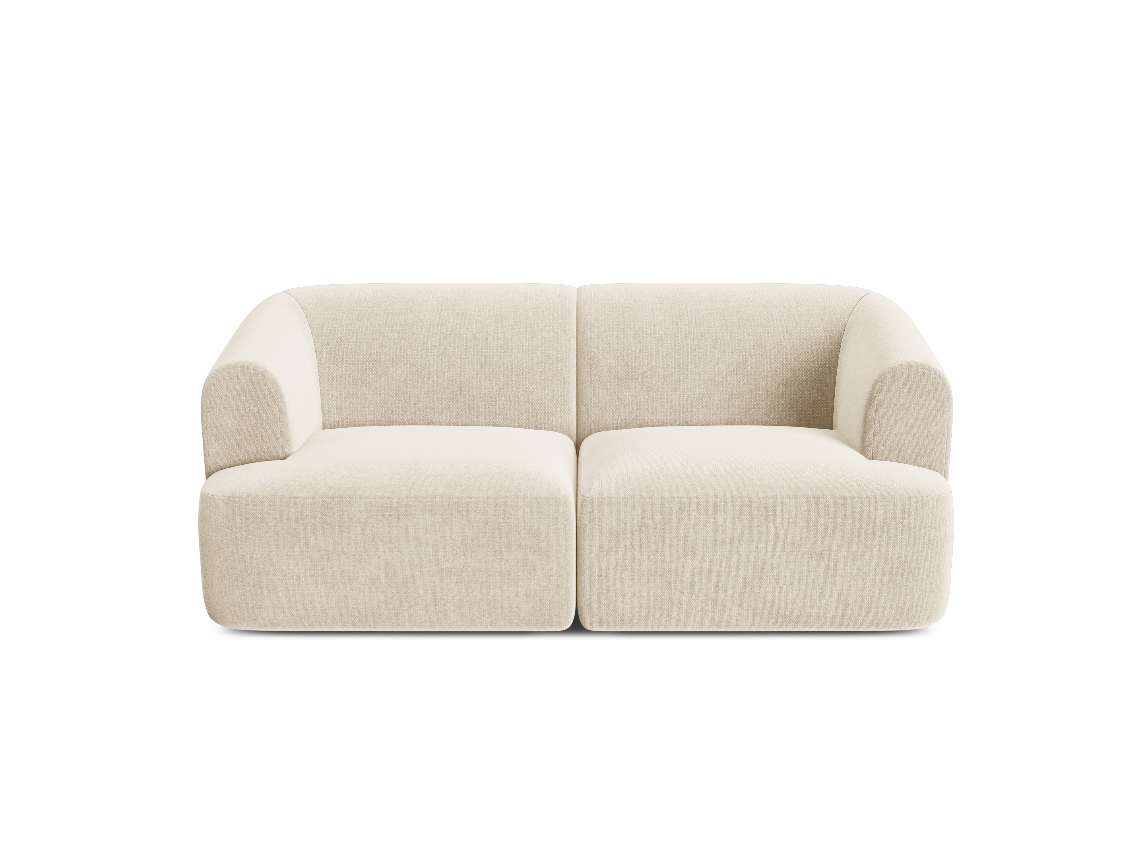 Sofa aus Samt 2-sitzig CAMPI hellbeige