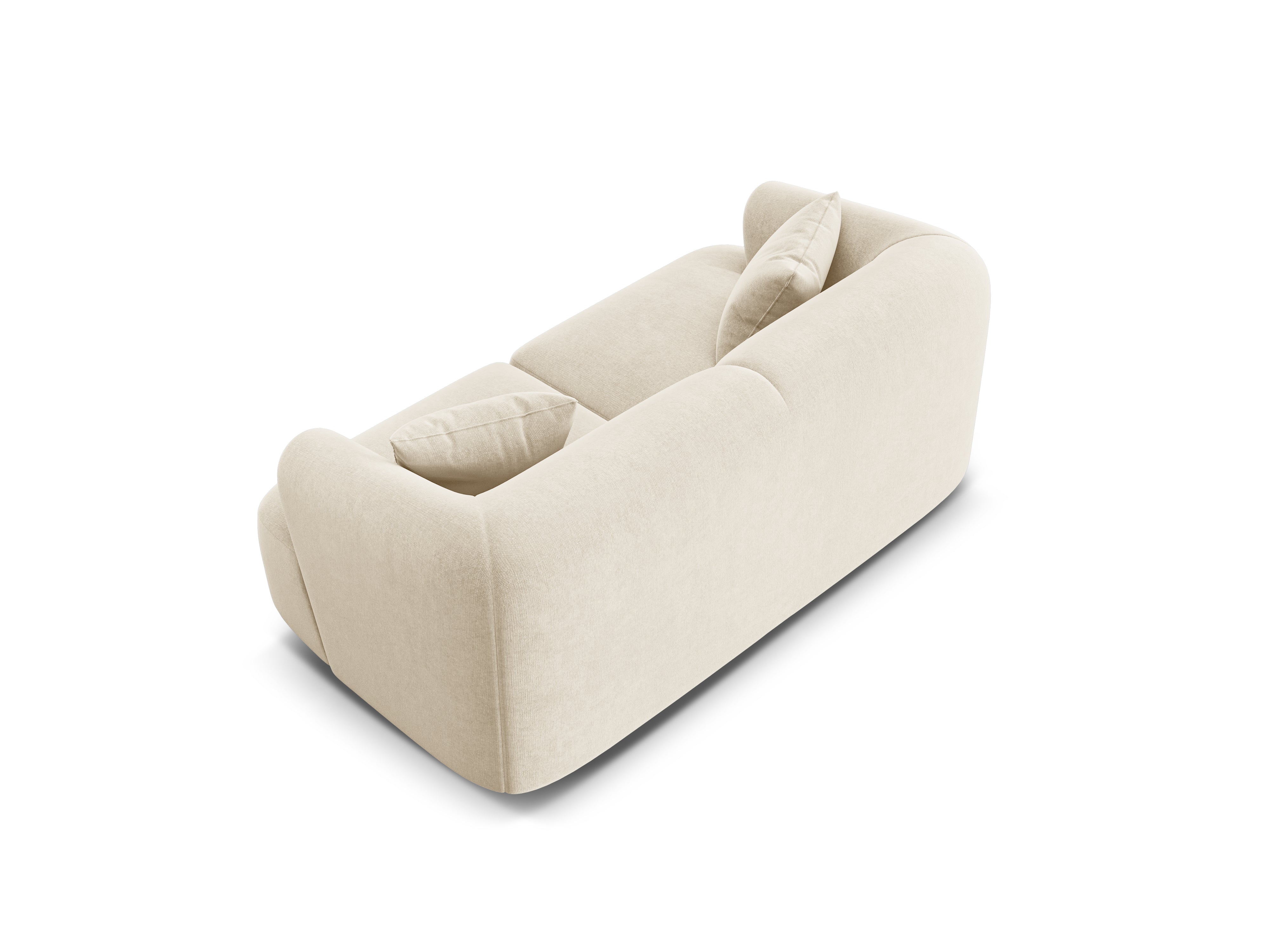 Sofa aus Samt 2-sitzig CAMPI hellbeige