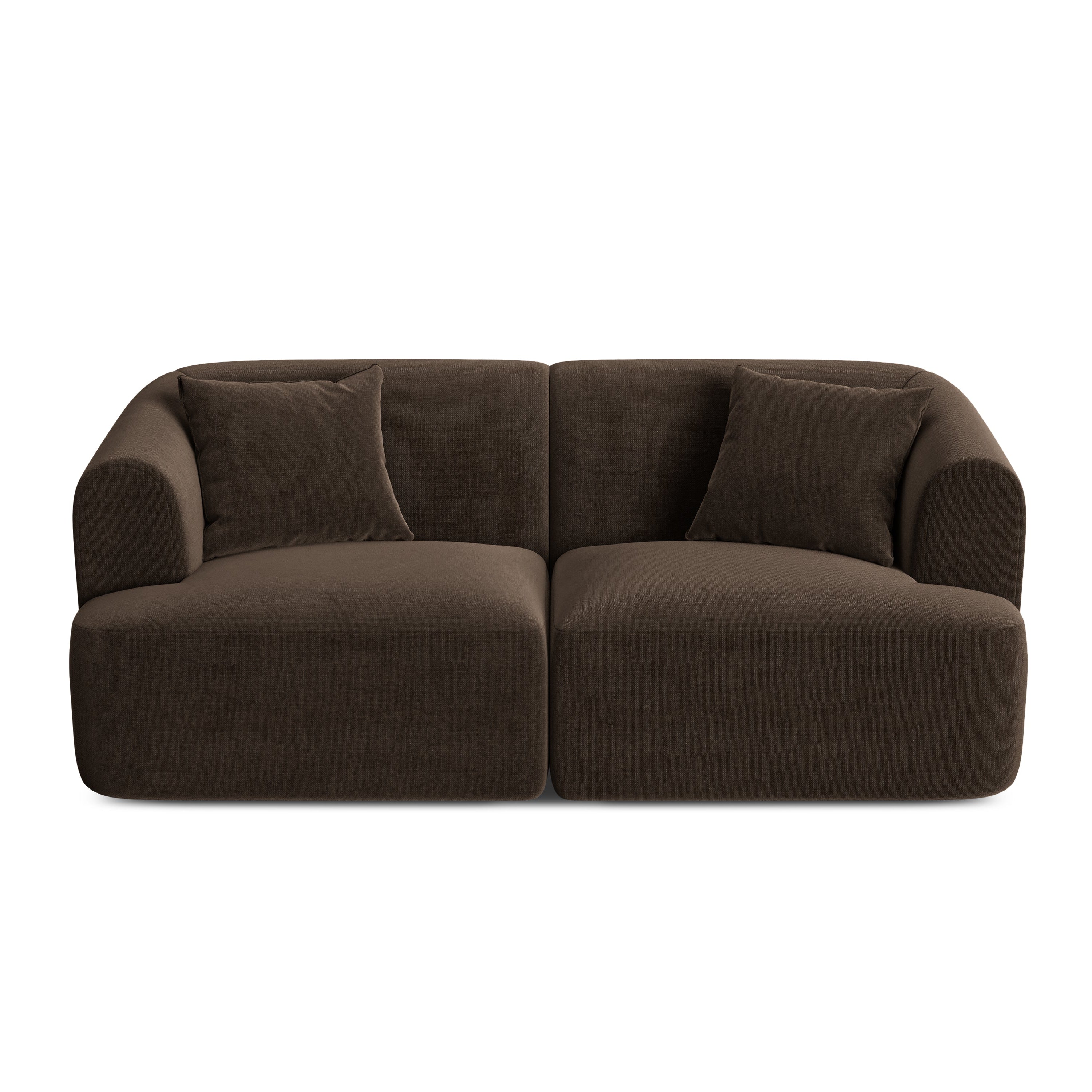 Chocolate 2-Seater Velvet Sofa CAMPI