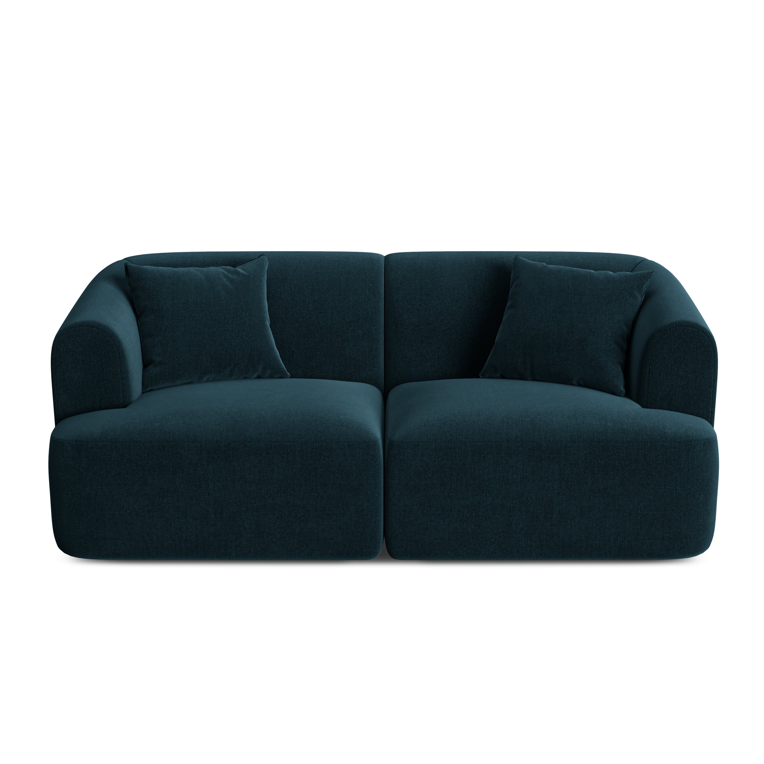 Velvet 2-Seater Sofa CAMPI Petrol