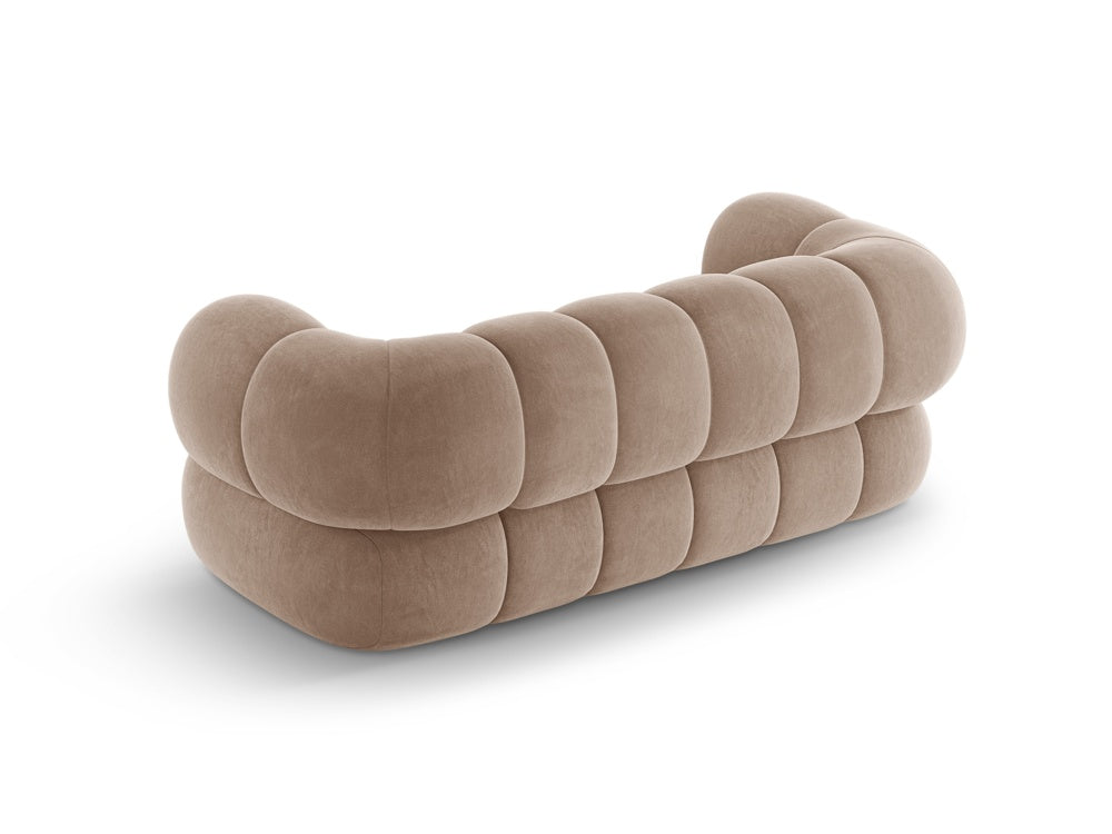 2-seater velvet sofa KOGE dark beige