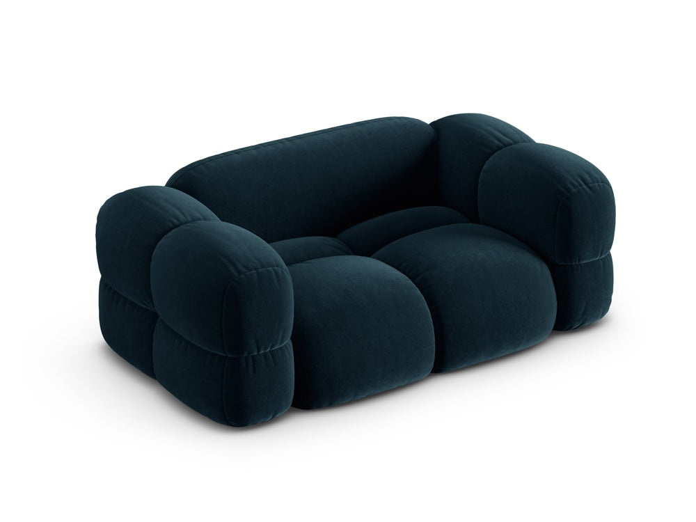2-seater velvet sofa LORETTO petrol