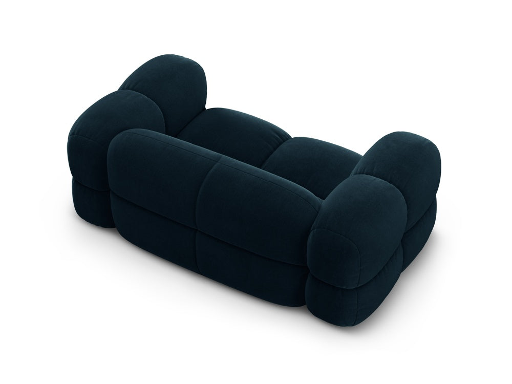 2-seater velvet sofa LORETTO petrol