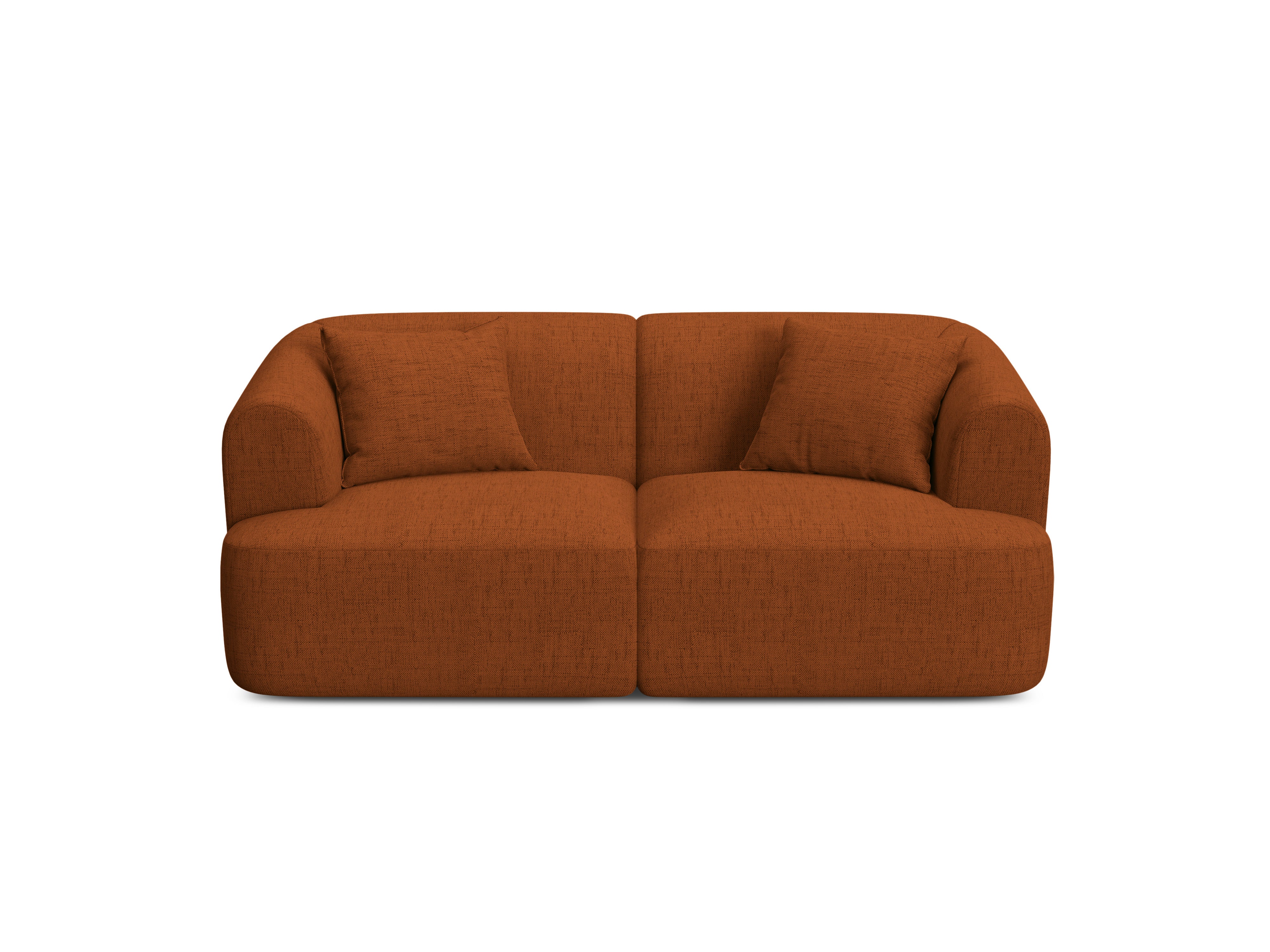 2-seater Sofa CAMPI brick chenille