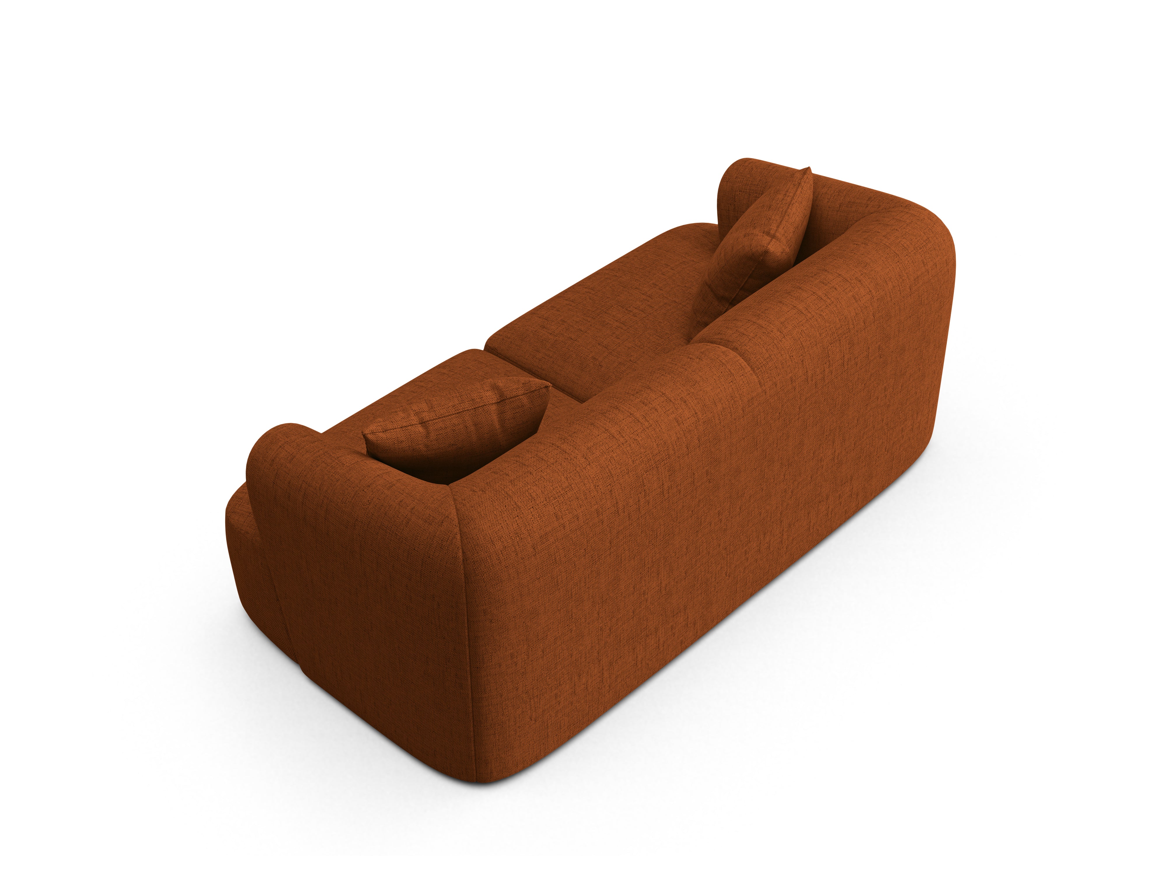 2-seater Sofa CAMPI brick chenille