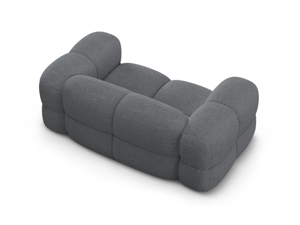 LORETTO 2-Seater Sofa in Gray-Blue