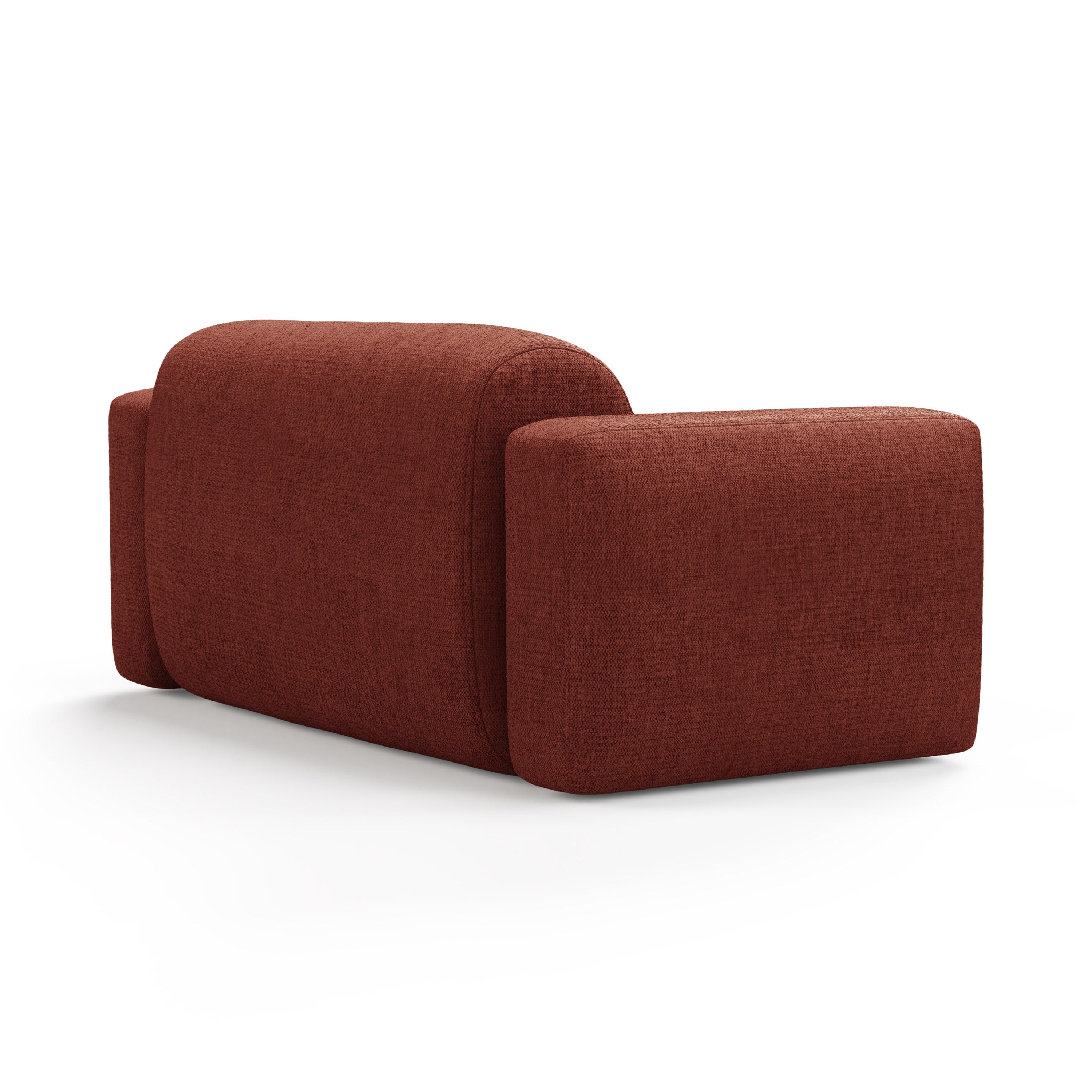 Sofa 2-sitzig STRINO korallenfarbener Chenille