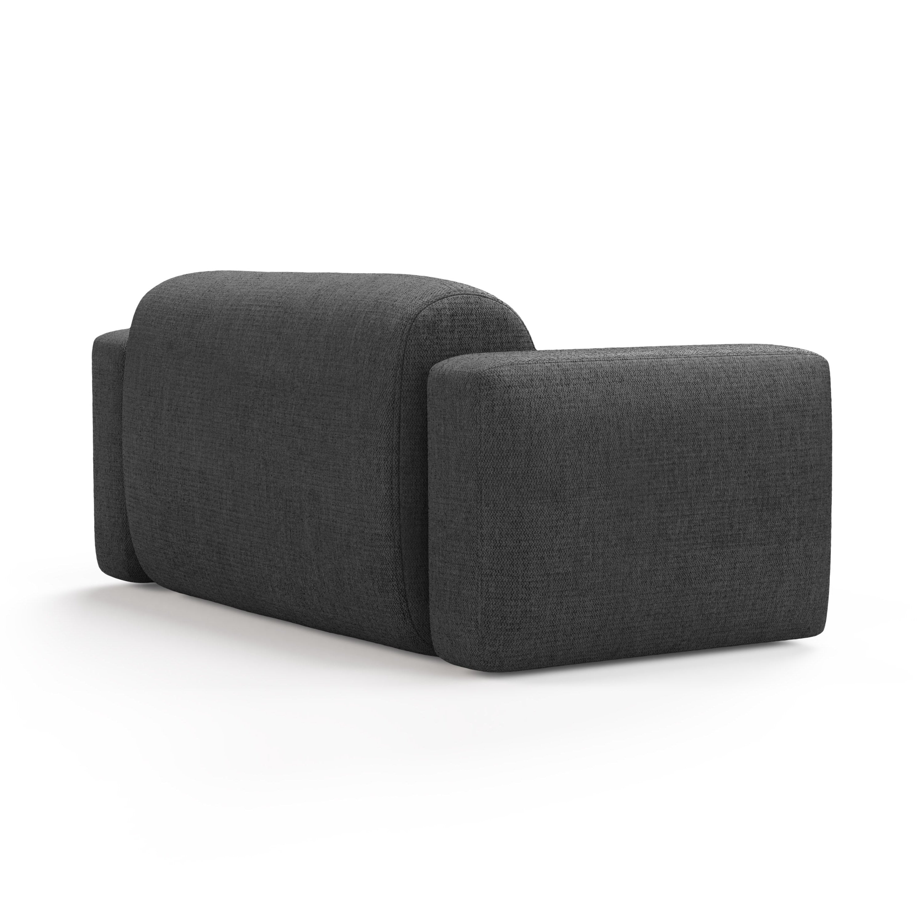 Sofa 2-sitzig STRINO graues Chenille