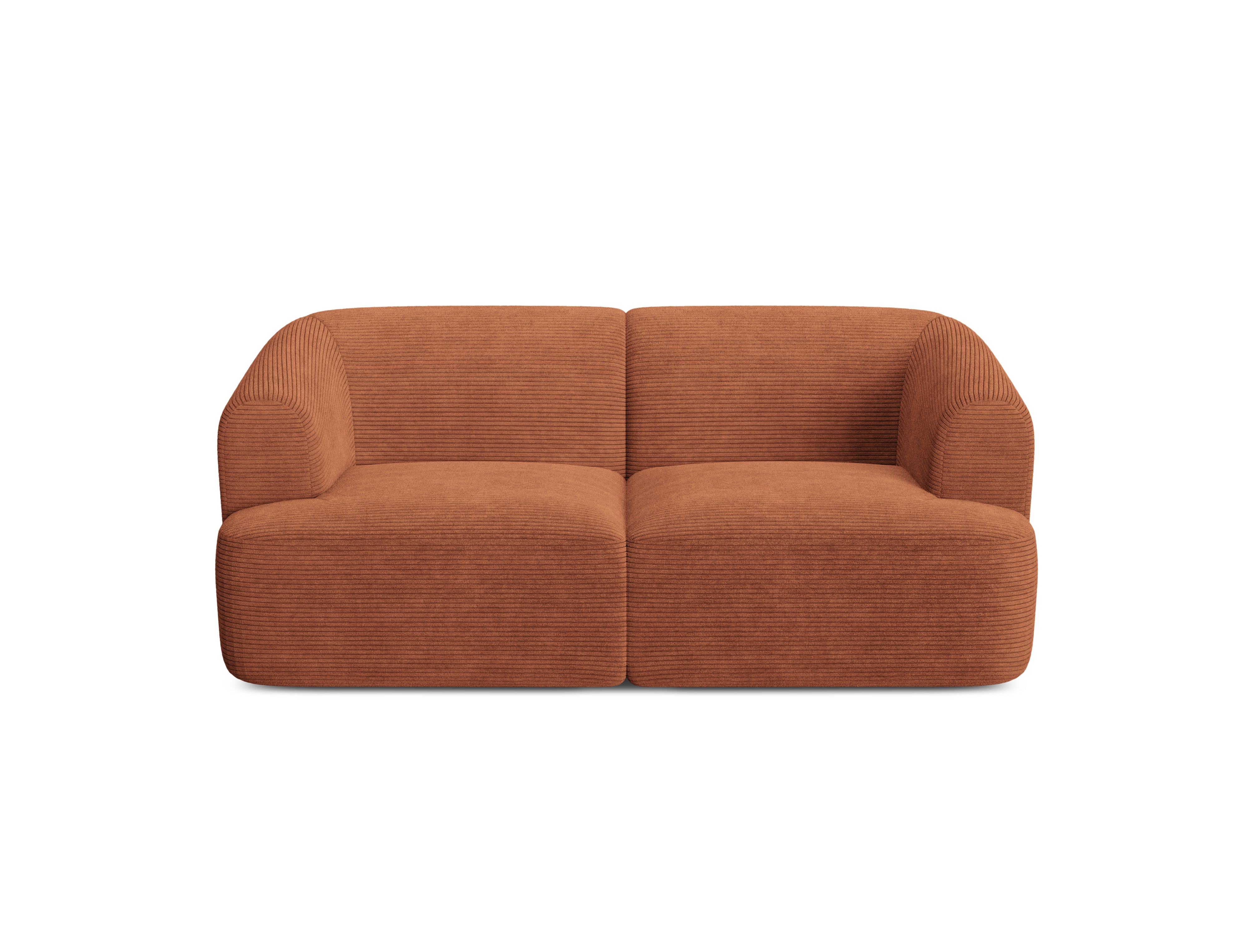 Sofa 2-sitzig CAMPI ziegelrot Cord