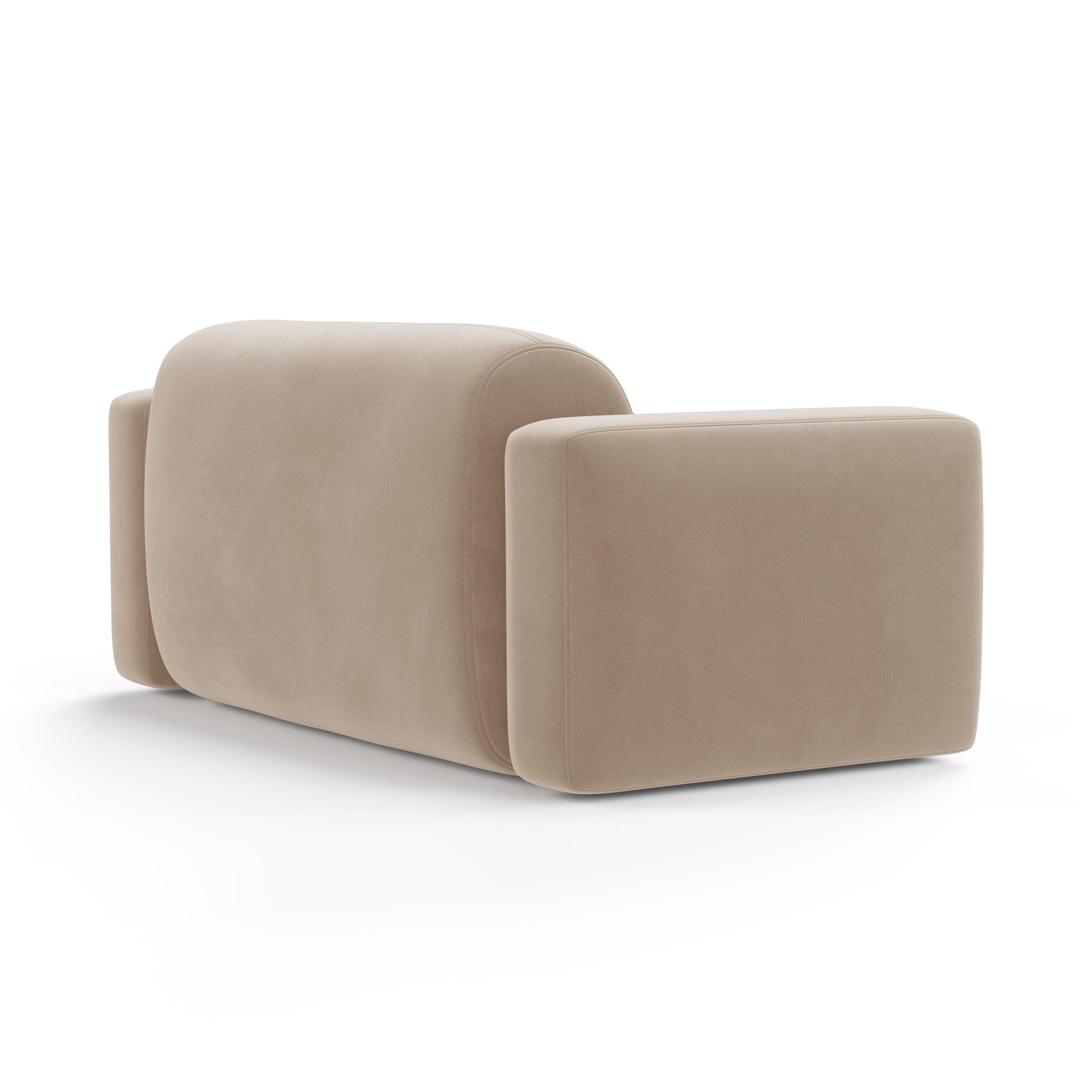Sofa aus Samt 2-sitzig STRINO beige