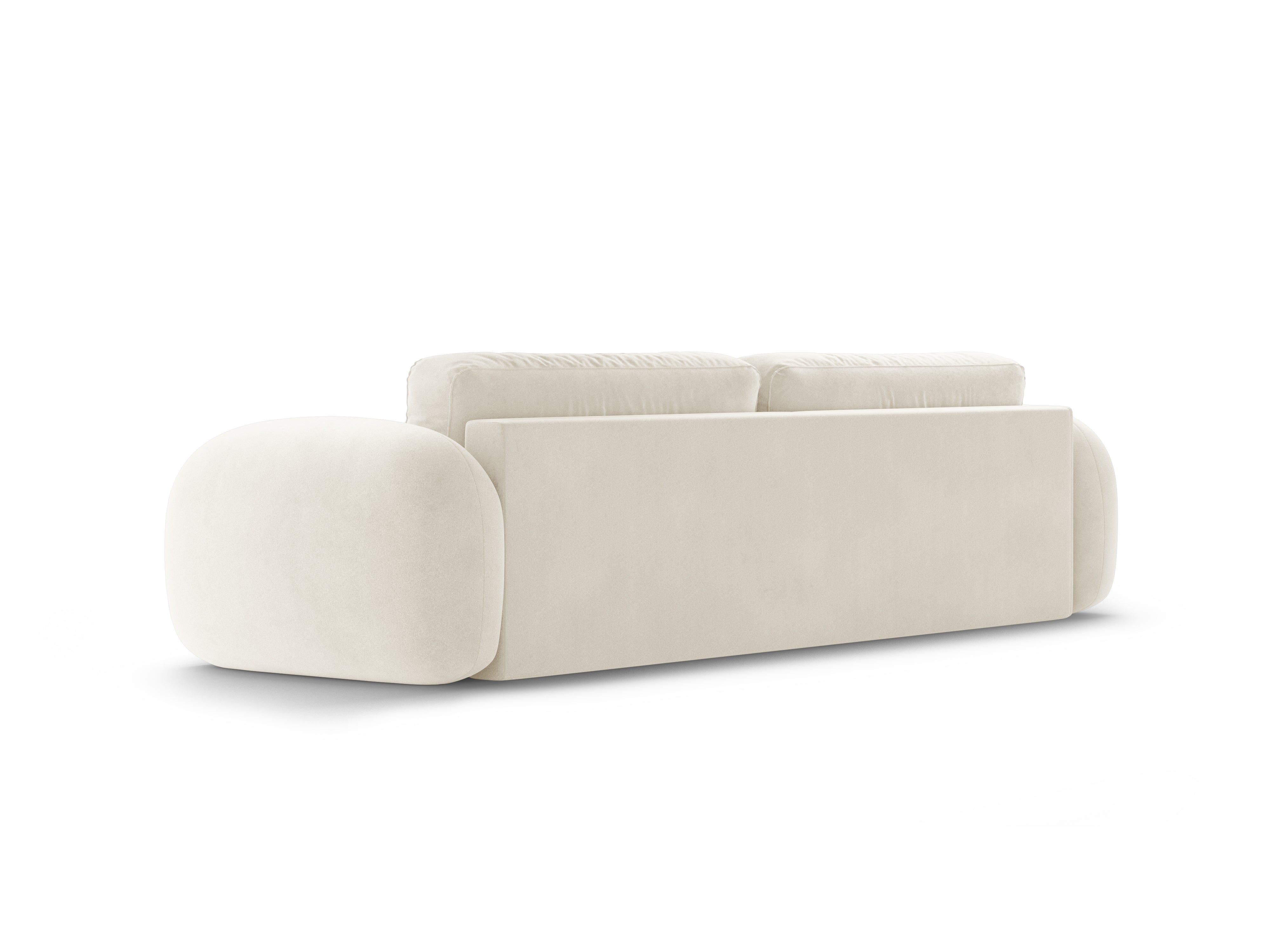 Velvet sofa with sleeping function for 3 people TONALE cream