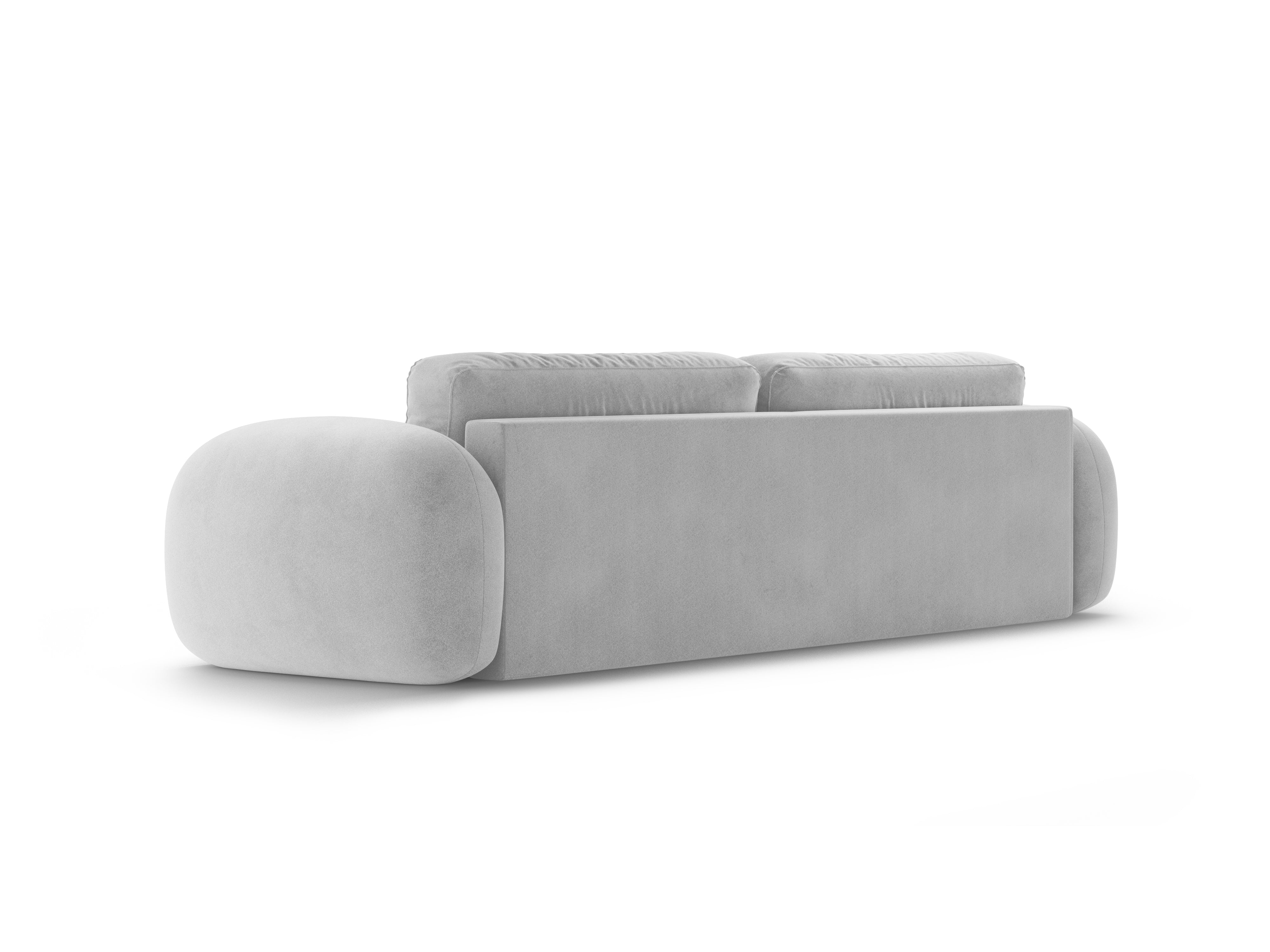 Velvet sofa with sleeping function for 3 people TONALE light gray