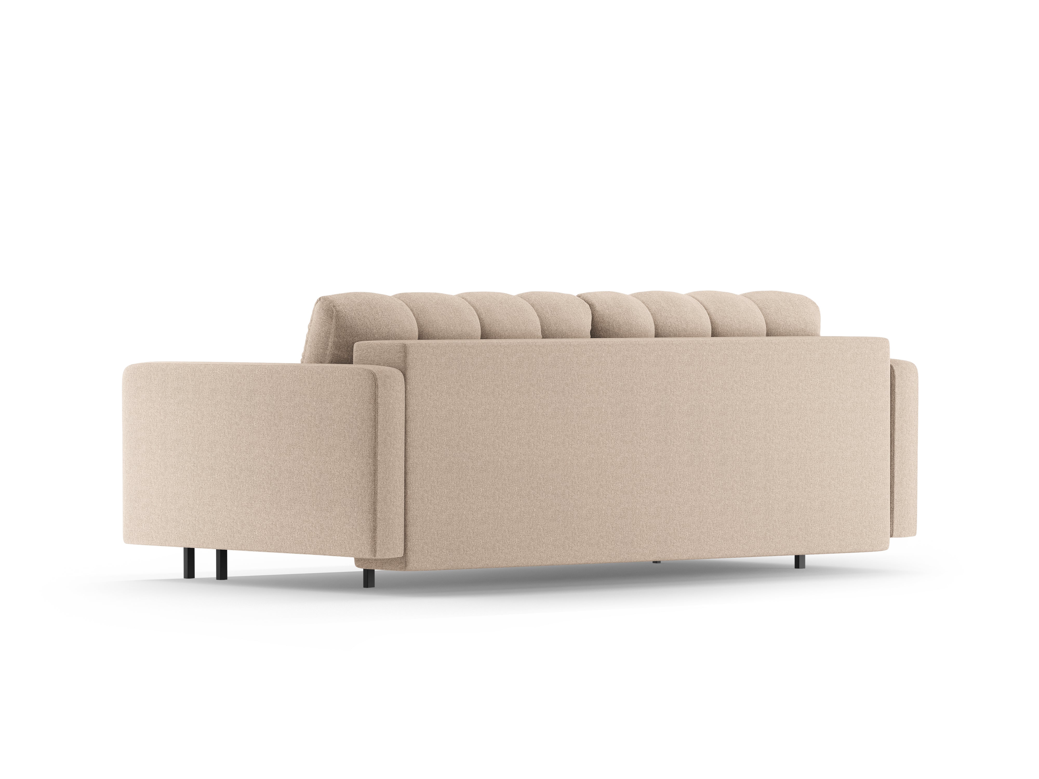3-Sitzer Sofa mit Schlaffunktion BALI beige mit schwarzem Fuß