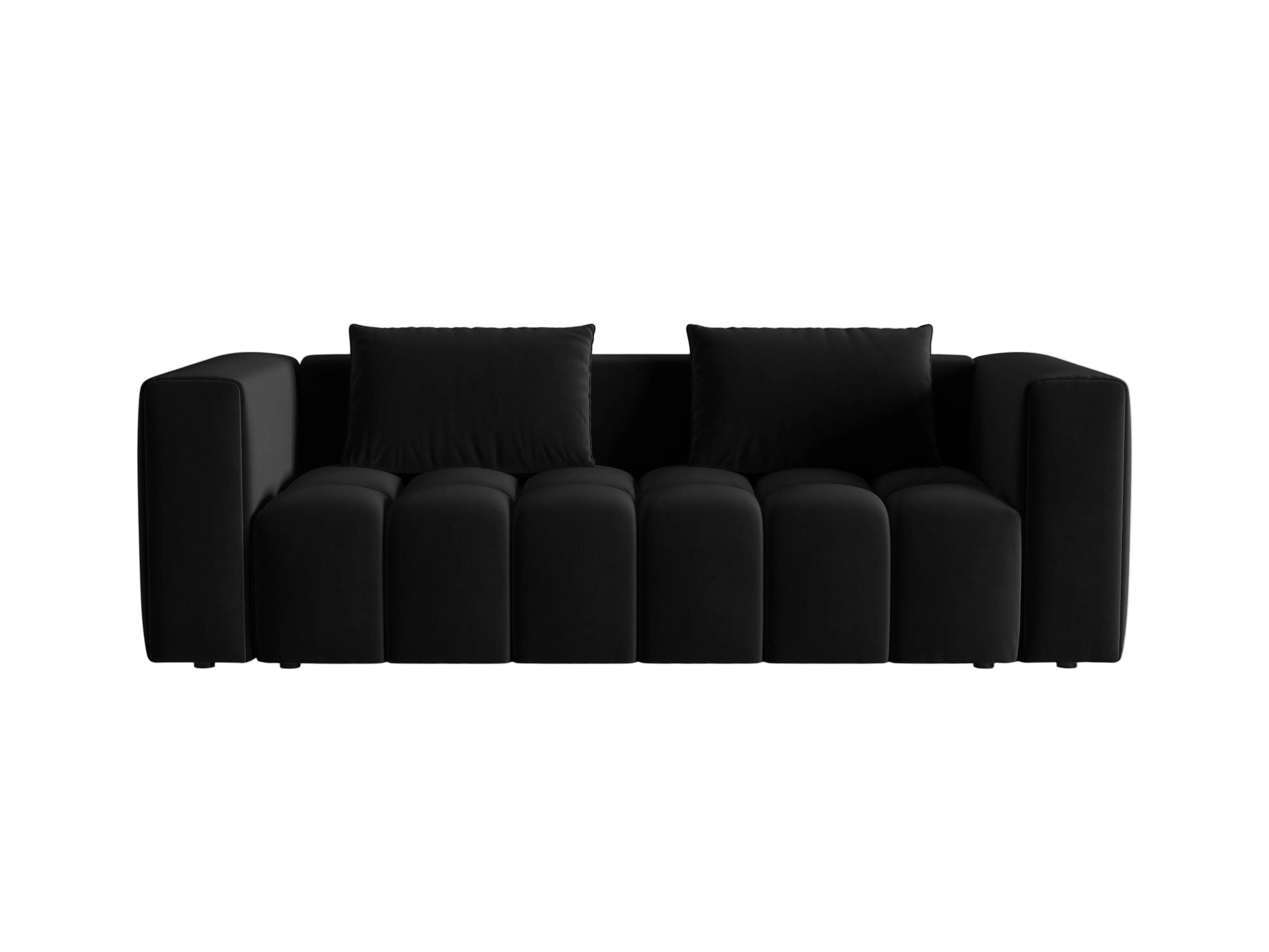 Velvet 3-Seater Sofa with Sleeping Function VERONA Black