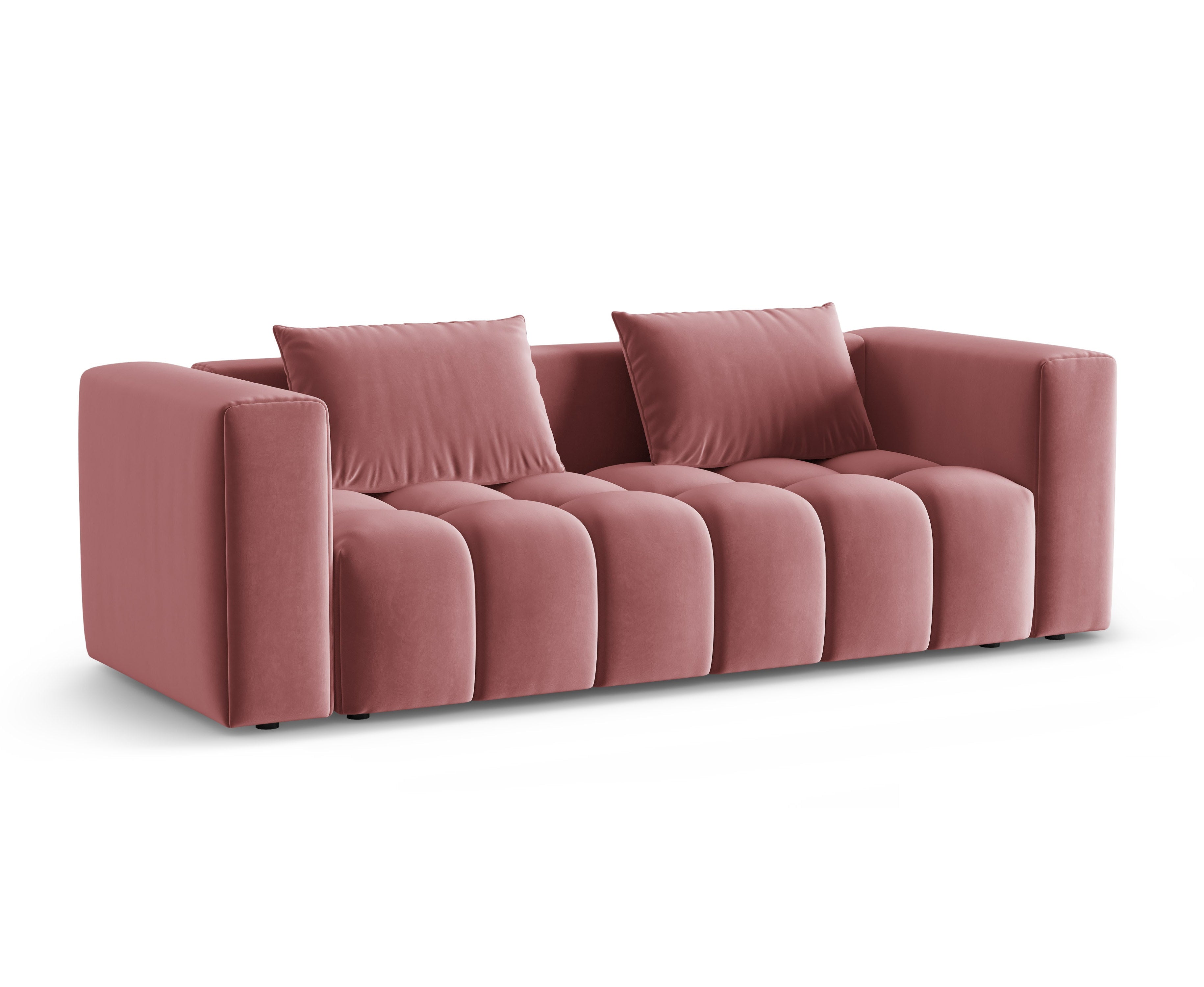 Velvet 3-Seater Sofa with Sleeping Function VERONA Flamingo Pink