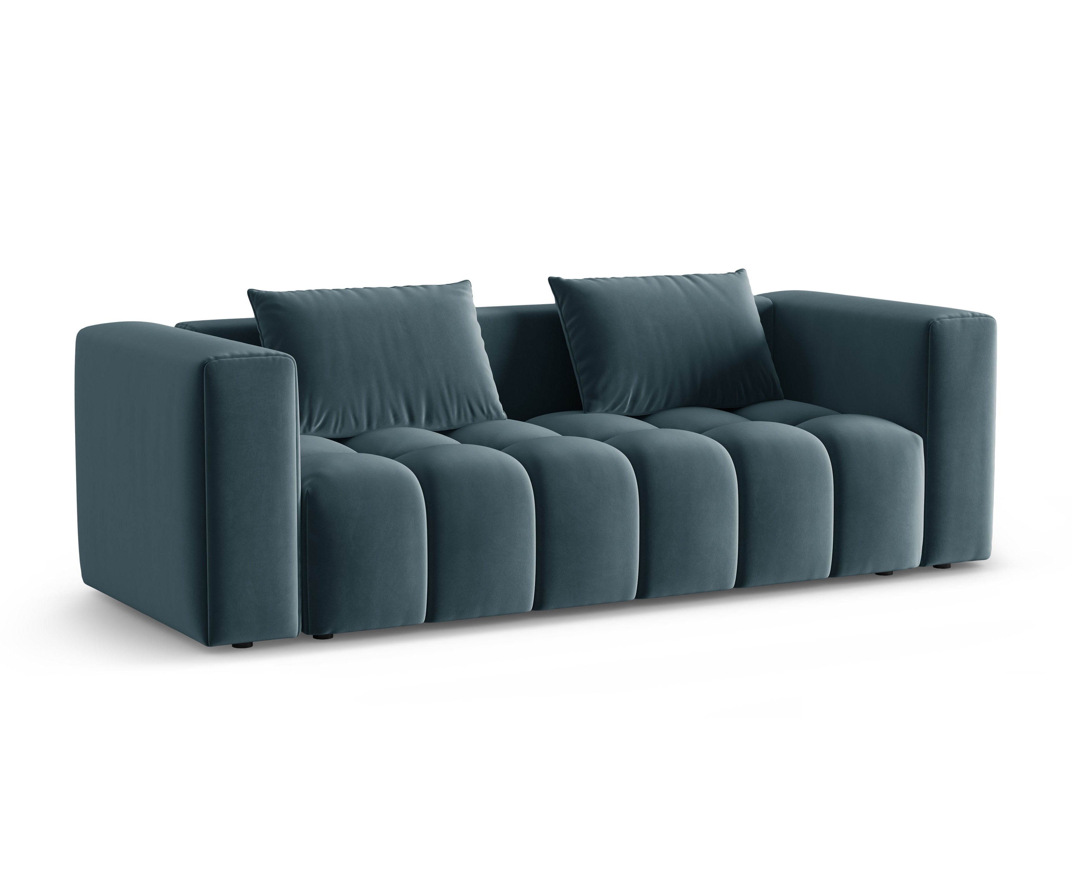 Velvet 3-Seater Sofa with Sleeping Function VERONA Blue