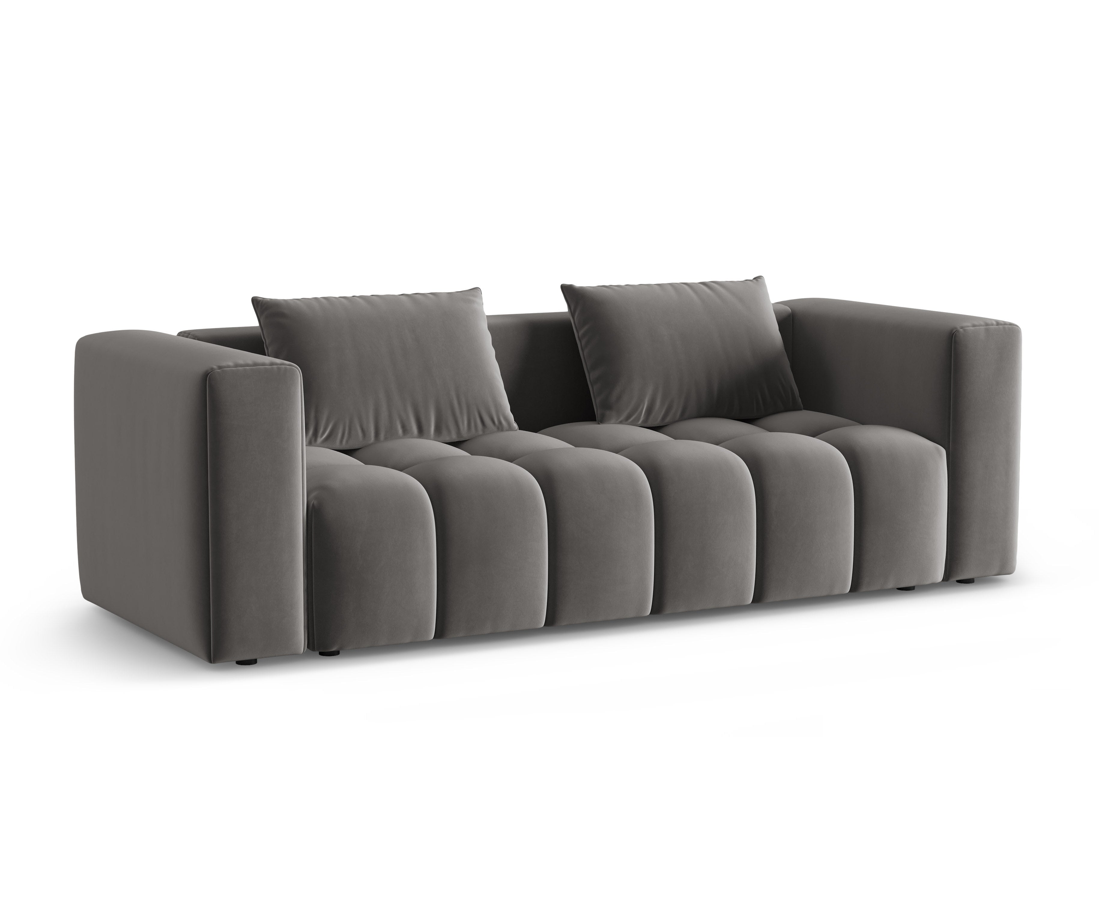 Velvet 3-Seater Sofa with Sleeping Function VERONA Gray