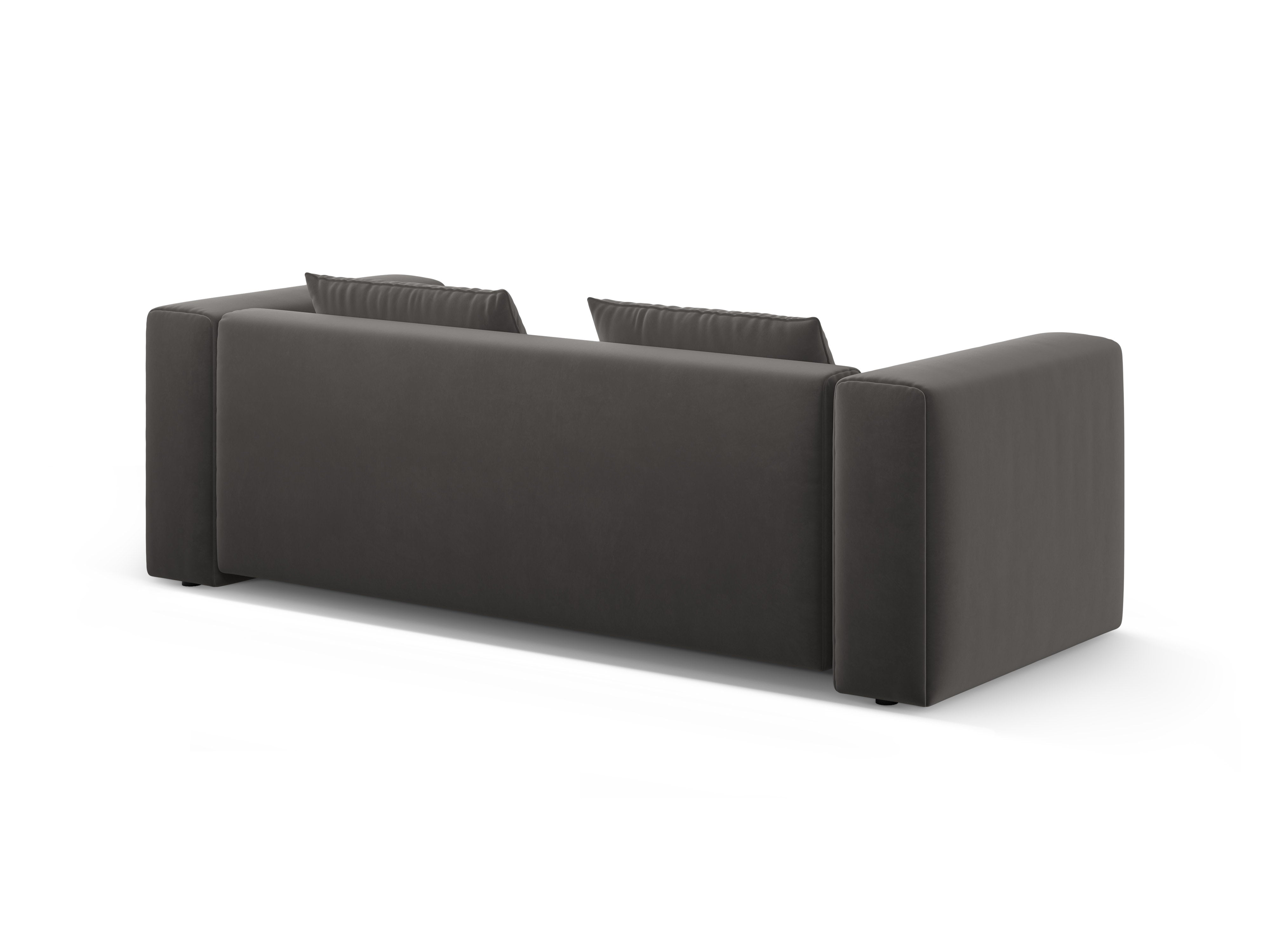 Velvet 3-Seater Sofa with Sleeping Function VERONA Gray