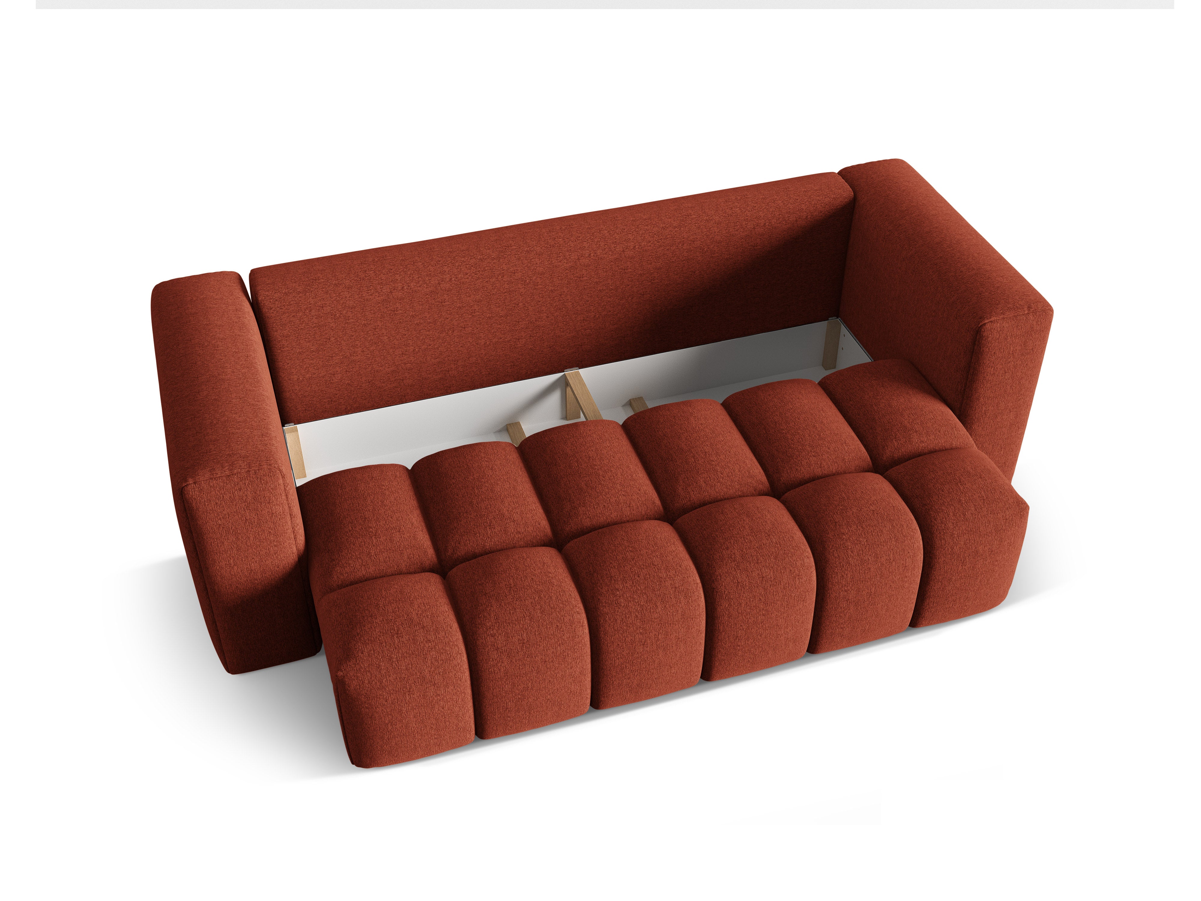 3-Seater Sofa with Sleeping Function VERONA Coral