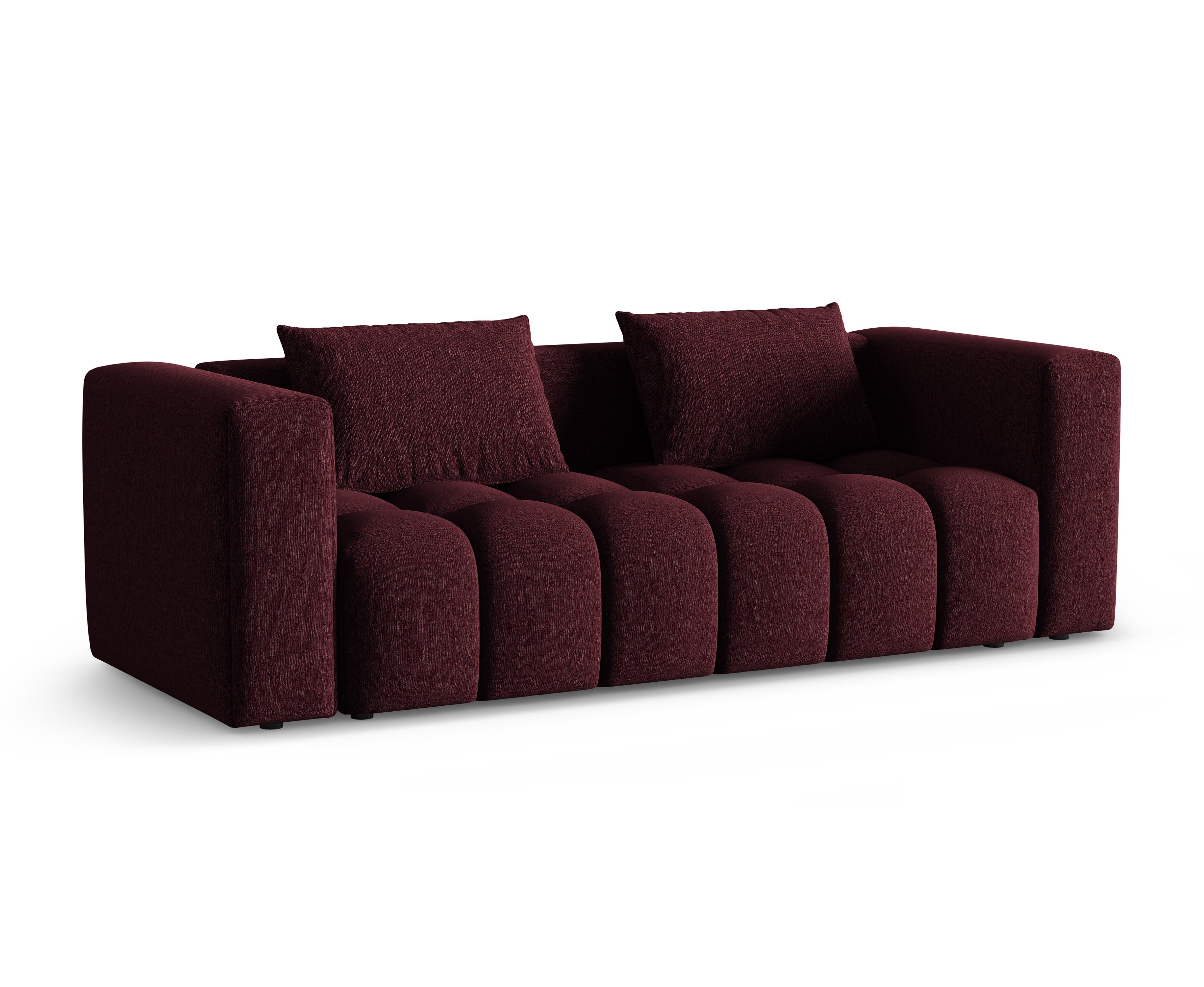 3-Seater Sofa with Sleeping Function VERONA Burgundy