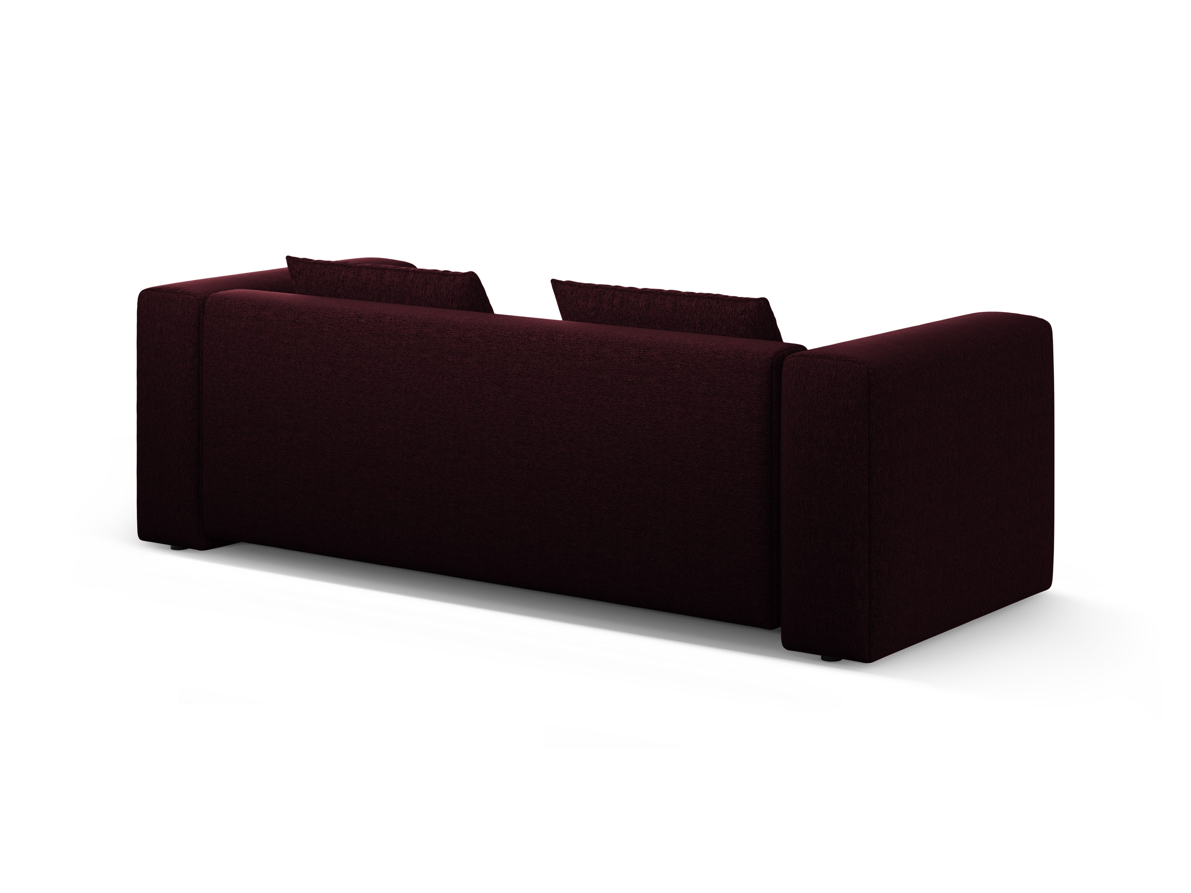 3-Seater Sofa with Sleeping Function VERONA Burgundy