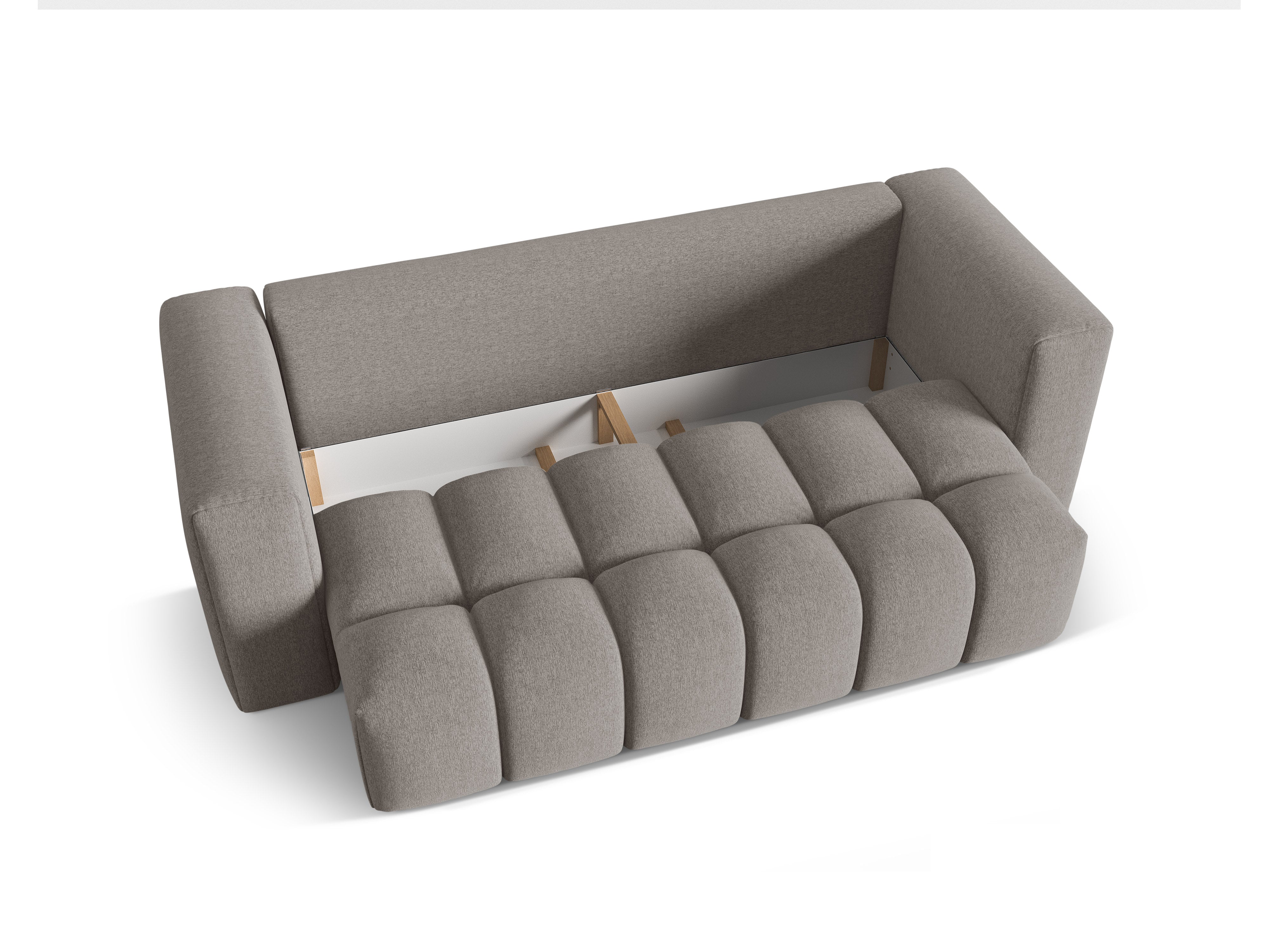 3-Seater Sofa with Sleeping Function VERONA Warm Gray