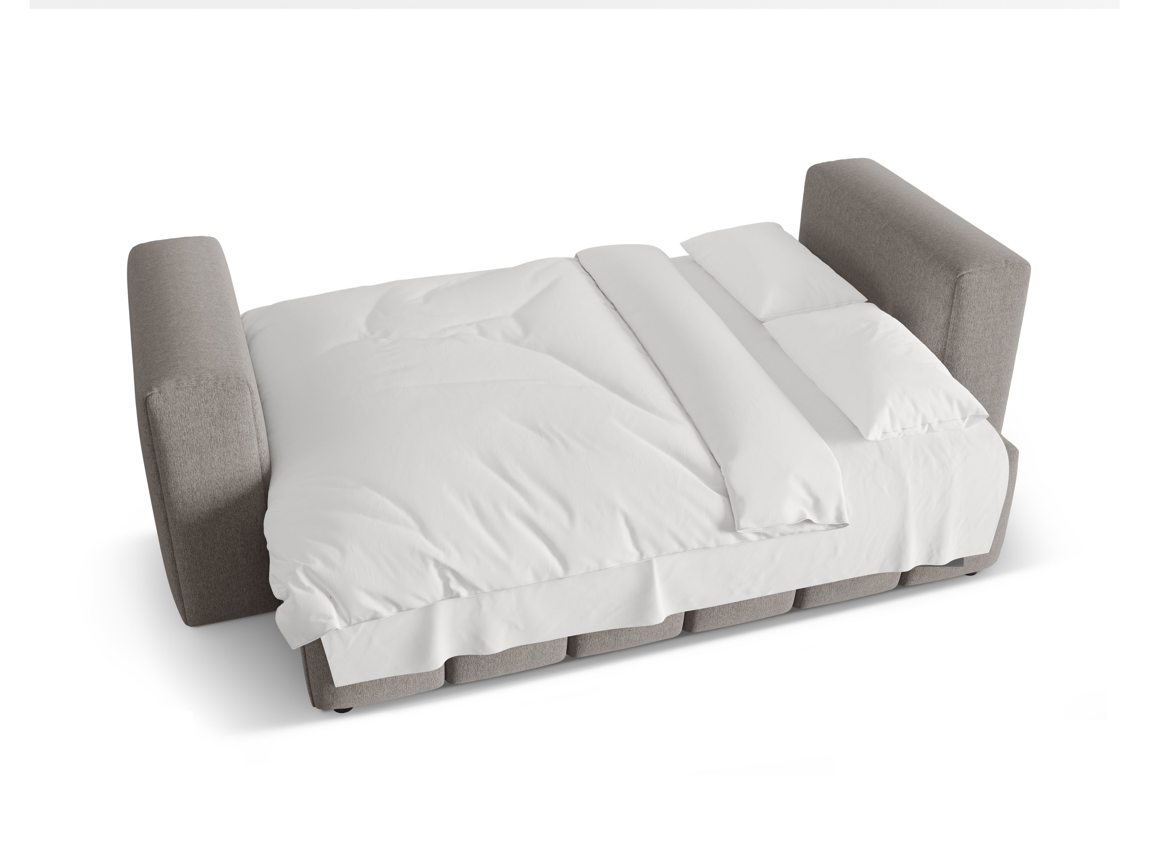 3-Seater Sofa with Sleeping Function VERONA Warm Gray