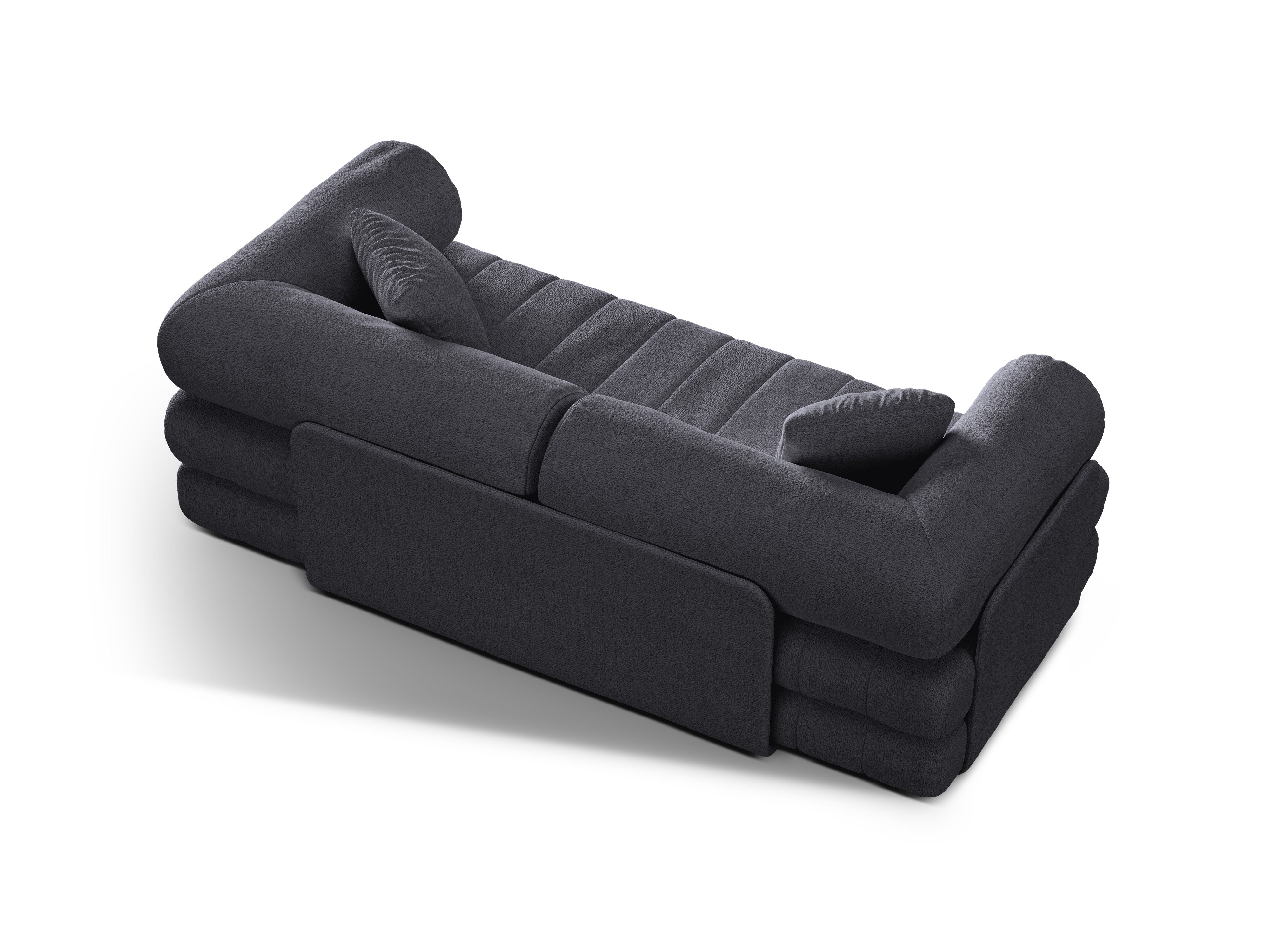3-seater sofa with sleeping function KEMI gray bouclé