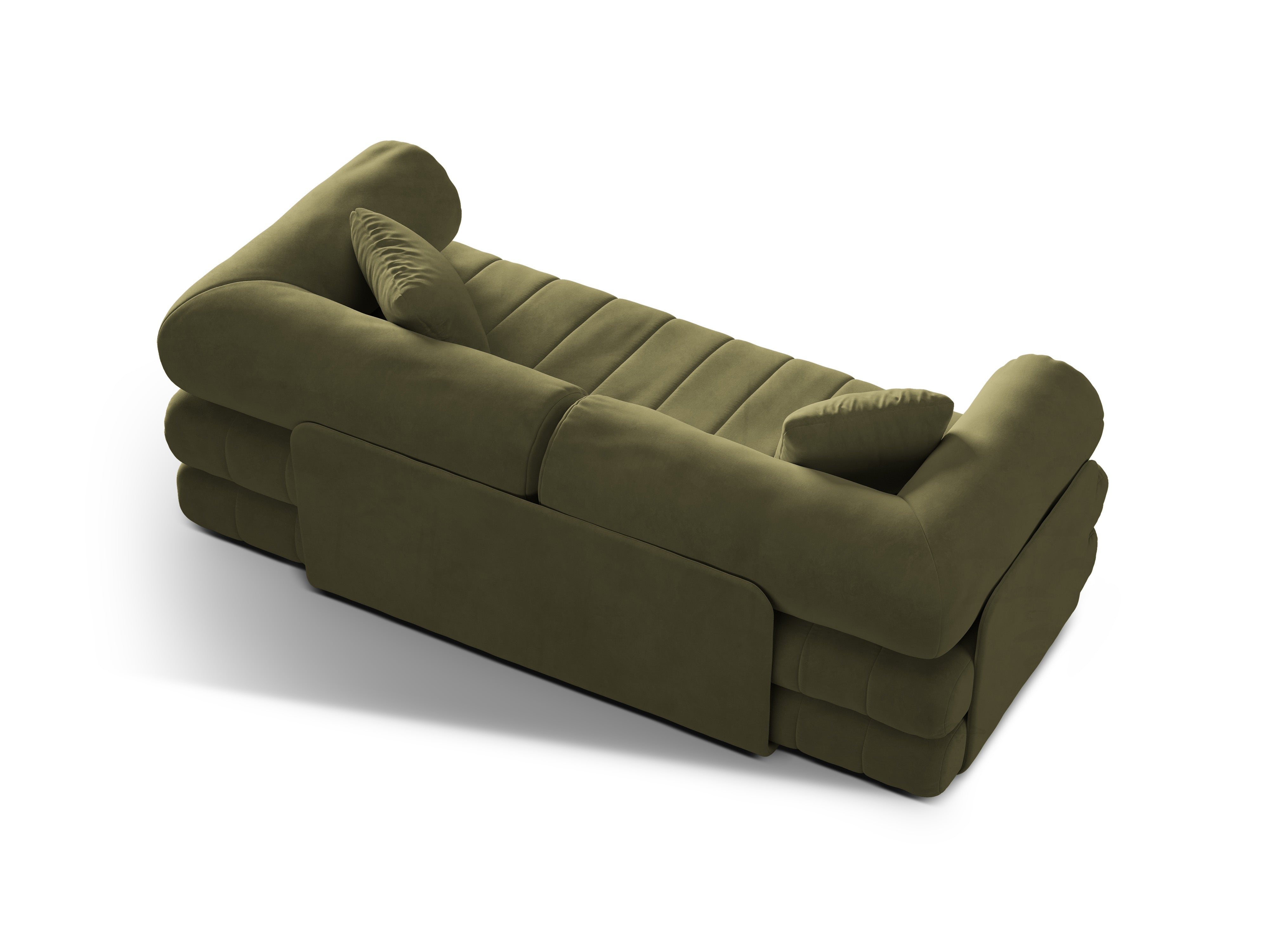 Green 3-Seater Velvet Sofa with Sleeping Function KEMI