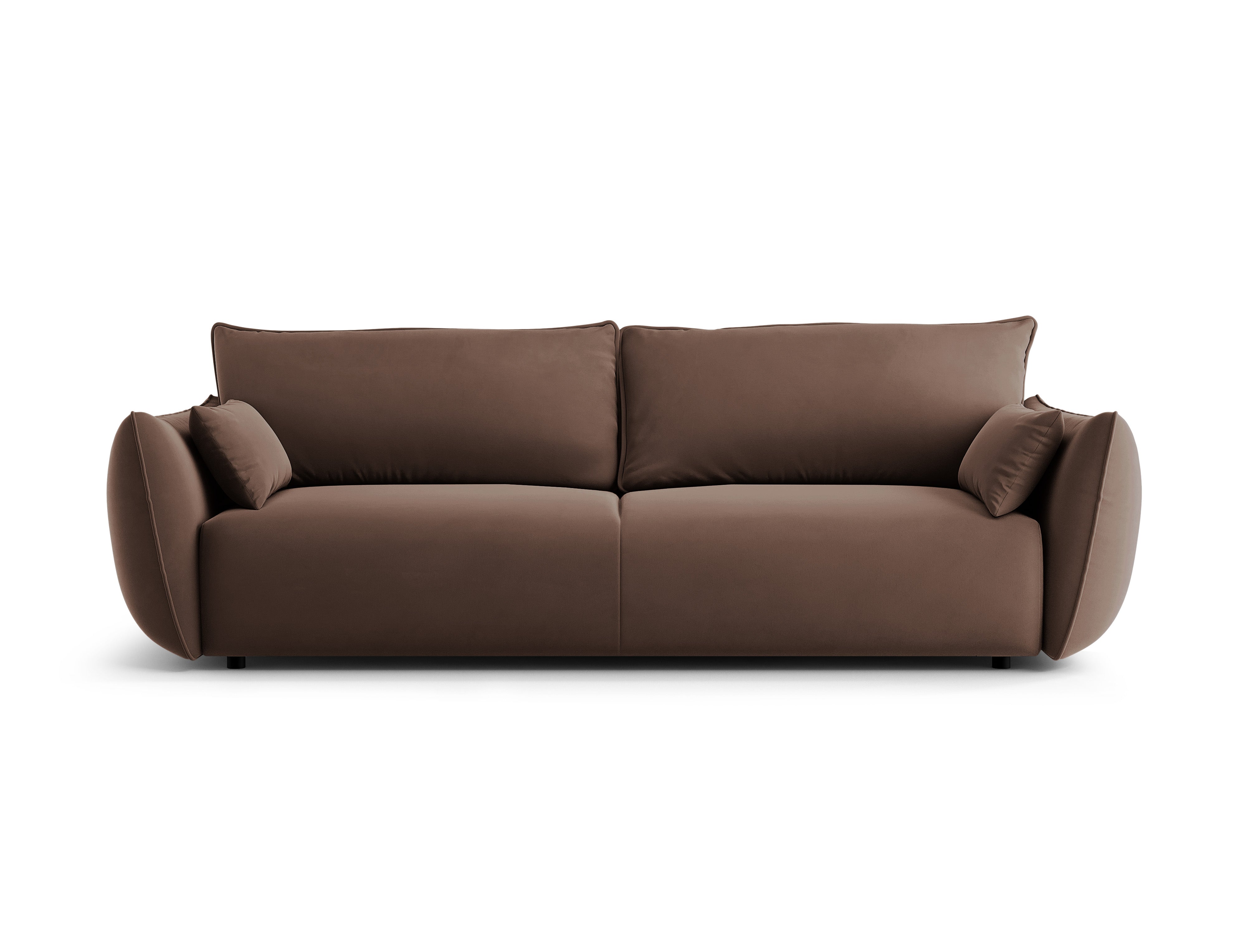 Samtsofa mit Schlaffunktion MATERA schokolade