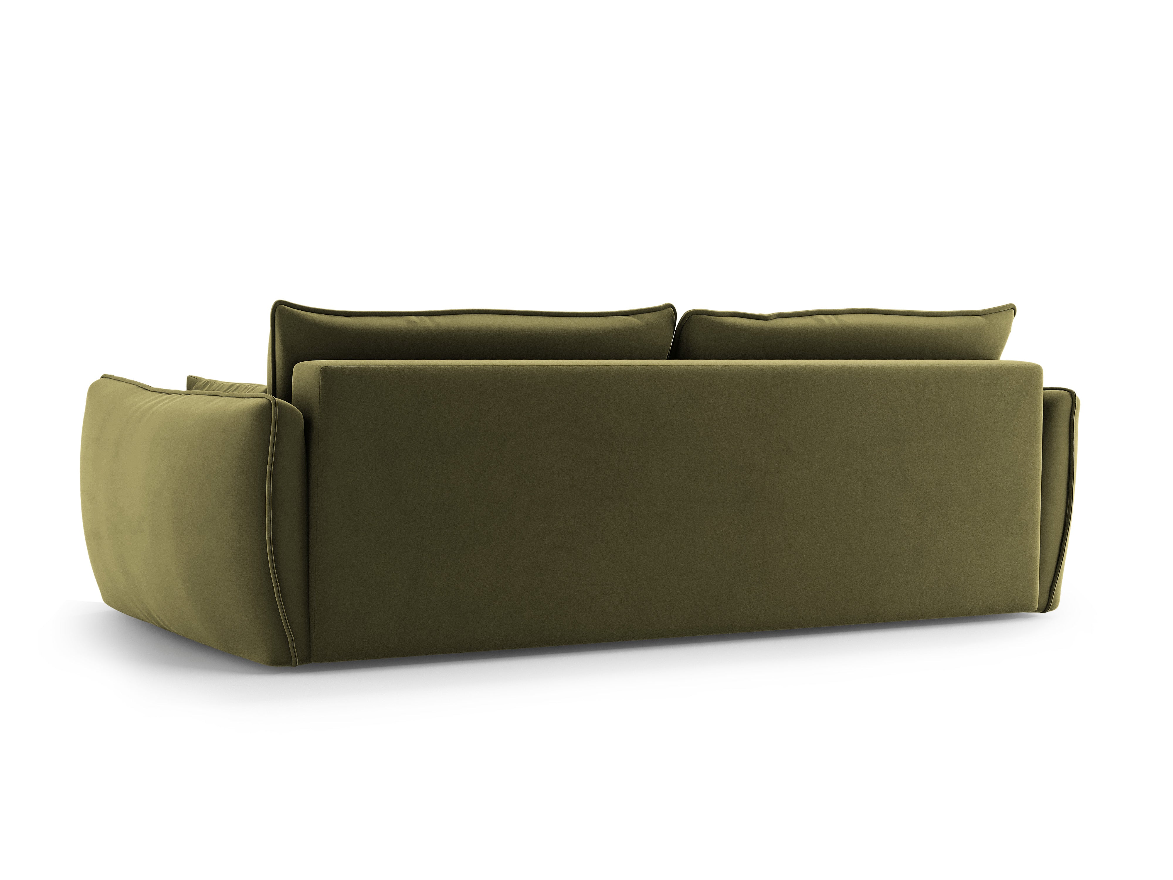 Samtsofa mit Schlaffunktion MATERA oliv