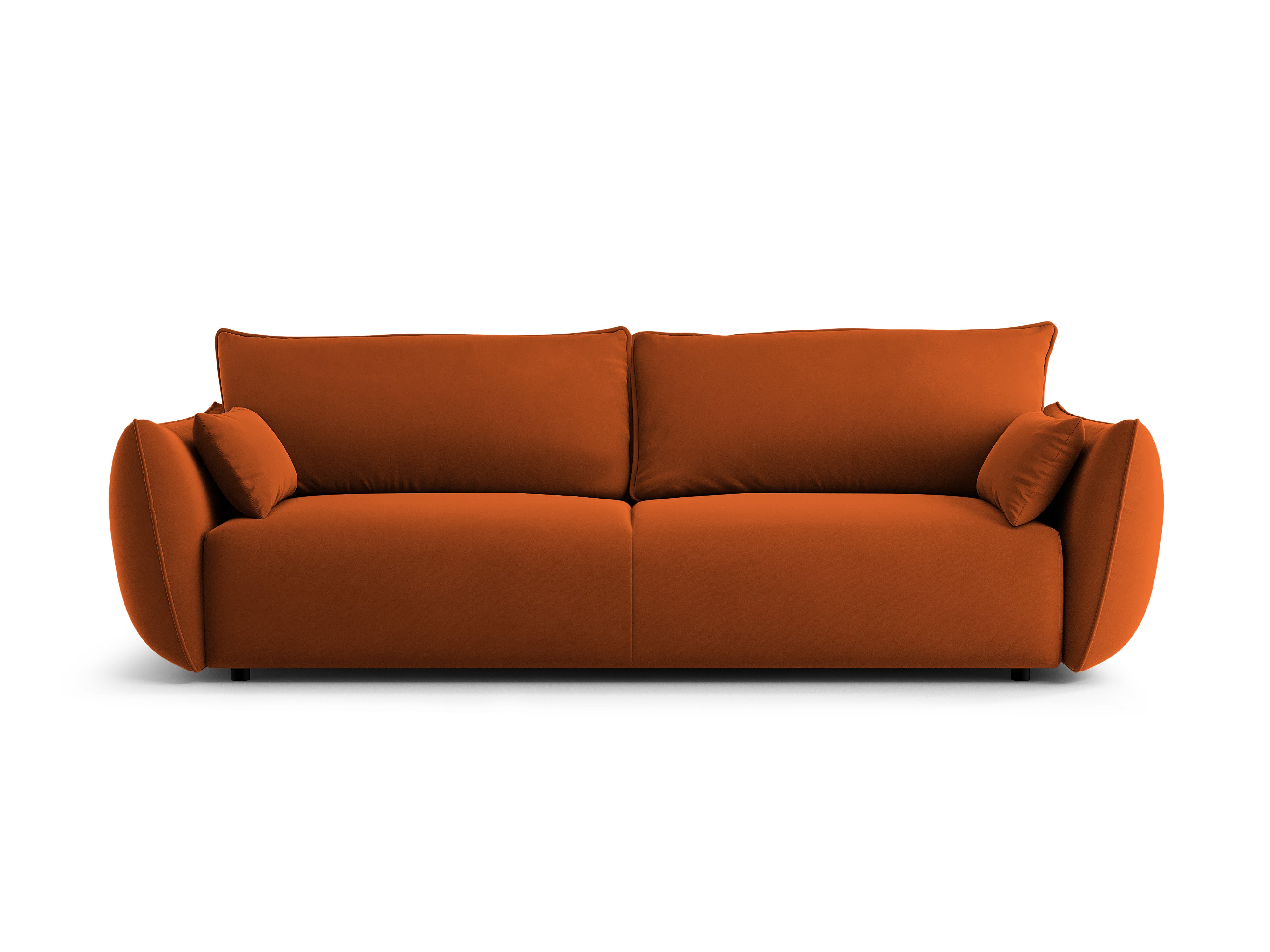 Samtsofa mit Schlaffunktion MATERA Ziegel
