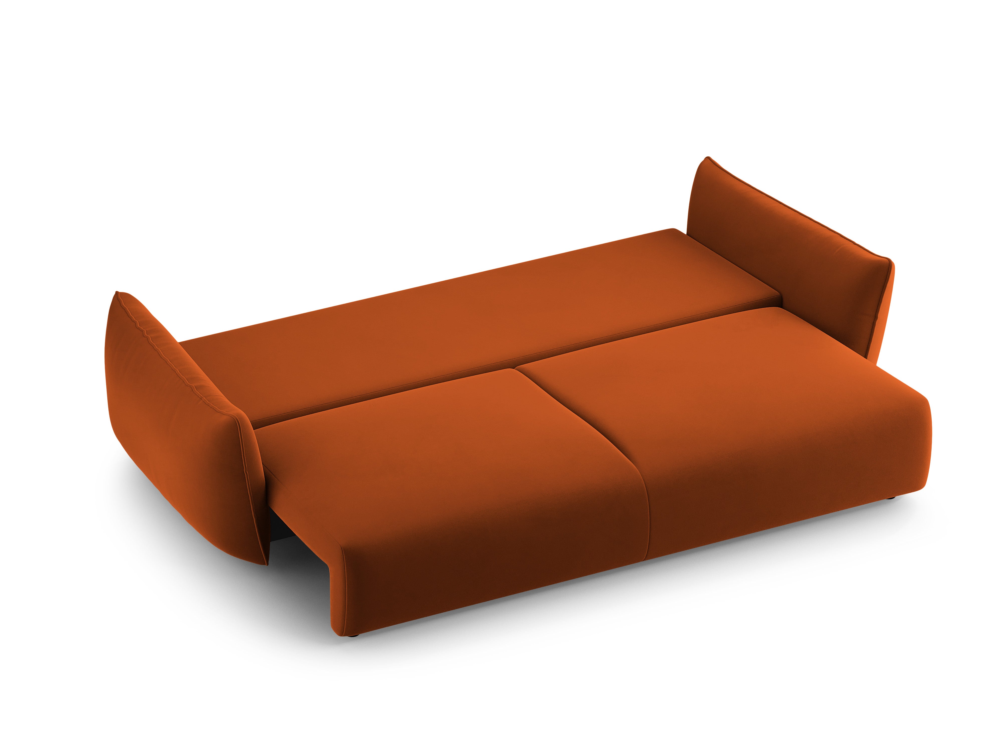 Samtsofa mit Schlaffunktion MATERA Ziegel