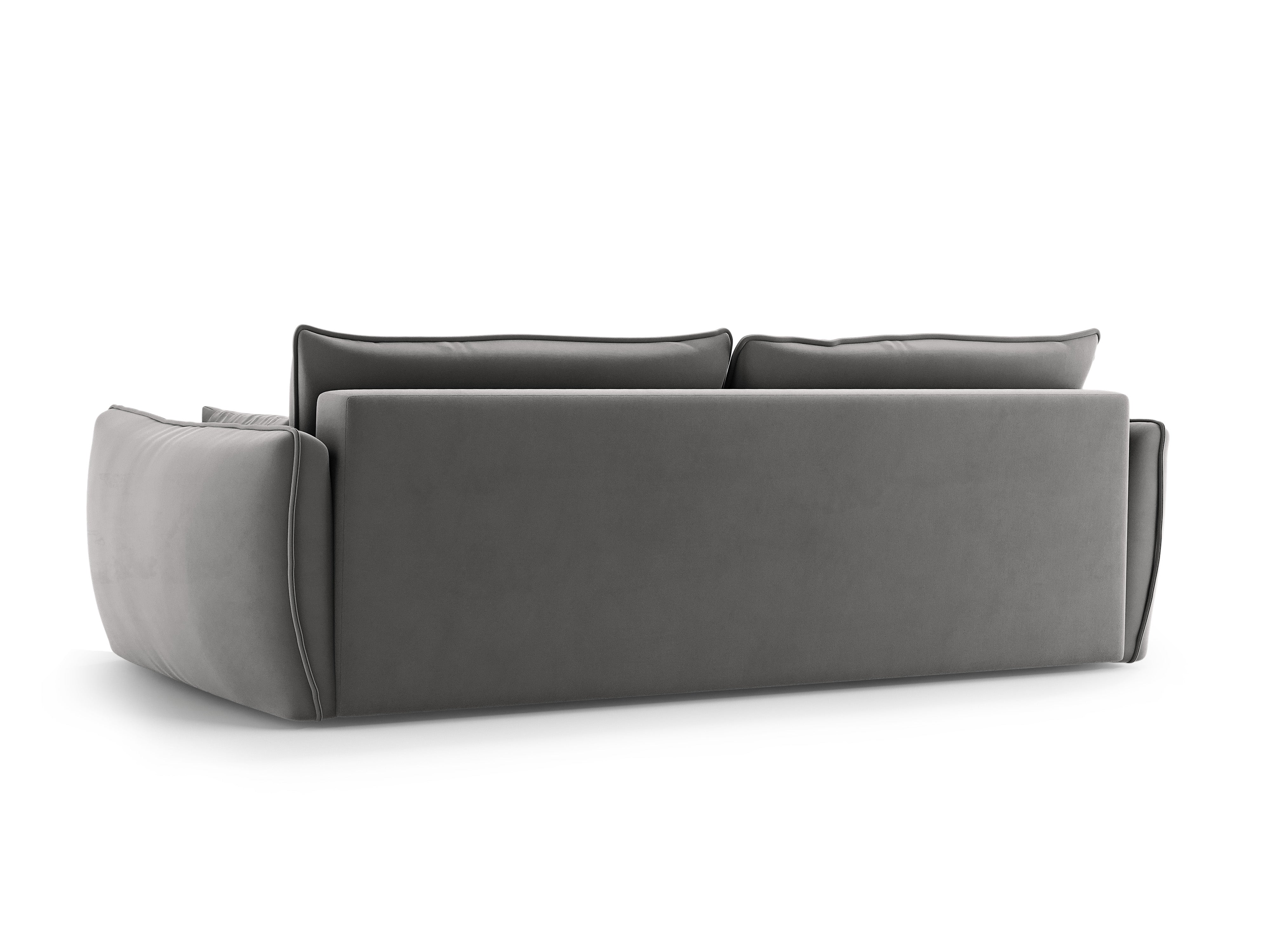 Samtsofa mit Schlaffunktion MATERA grau