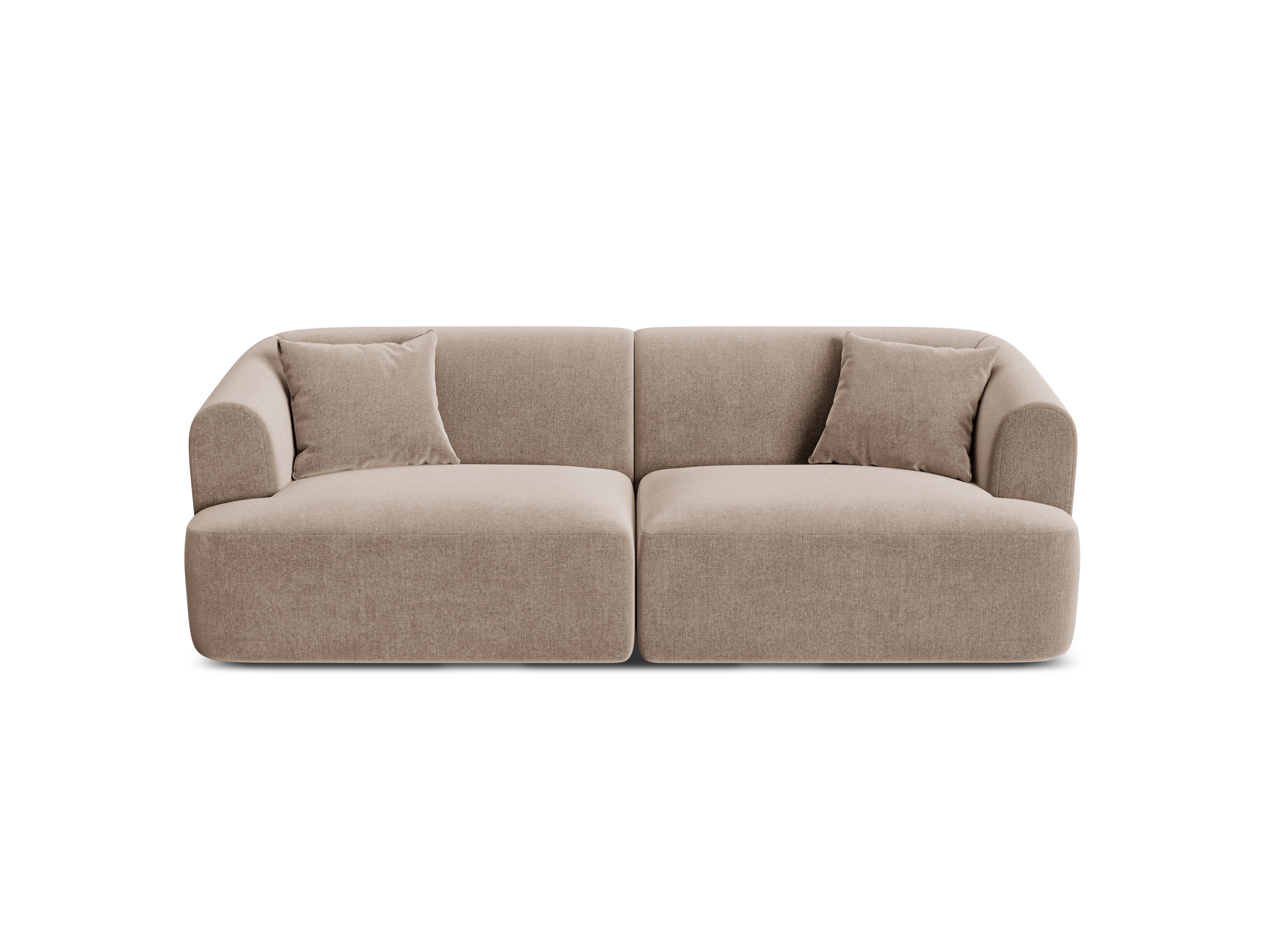 Sofa aus Samt 3-sitzig CAMPI dunkelbeige