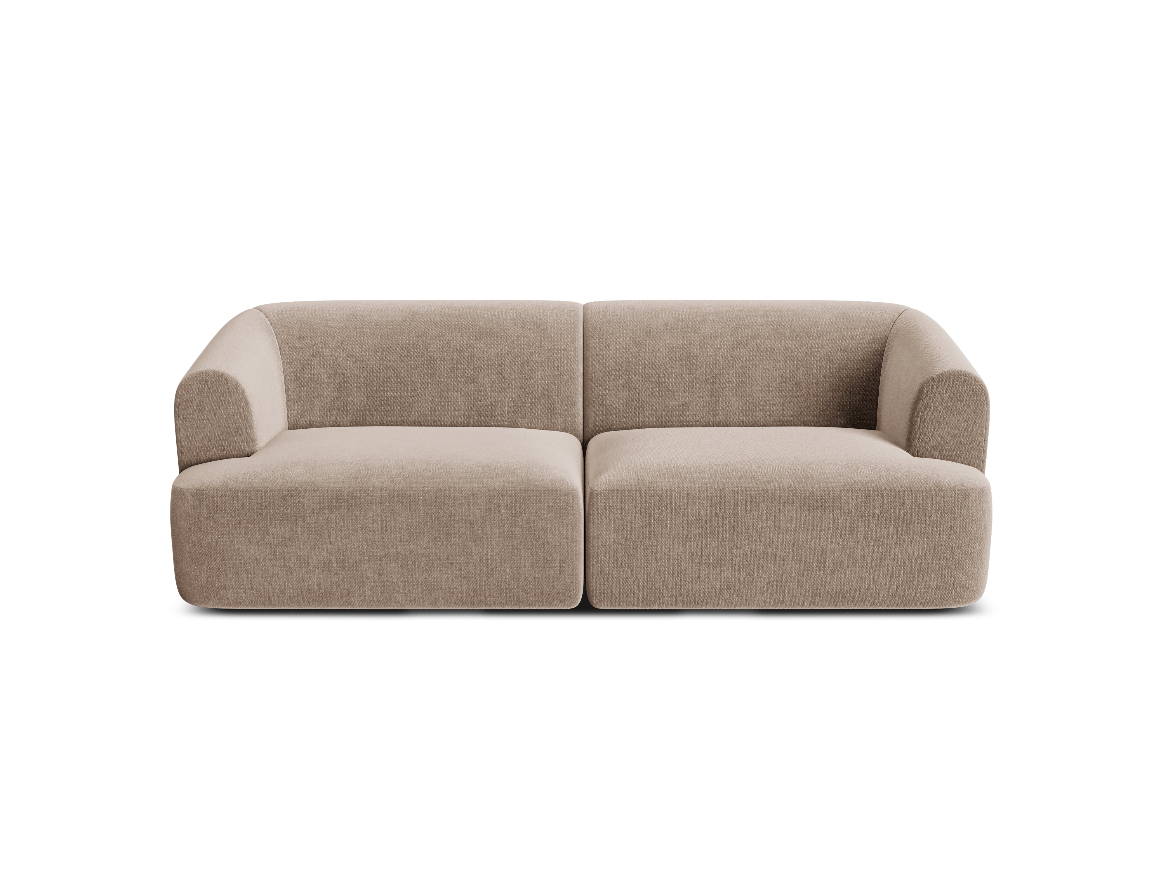Sofa aus Samt 3-sitzig CAMPI dunkelbeige