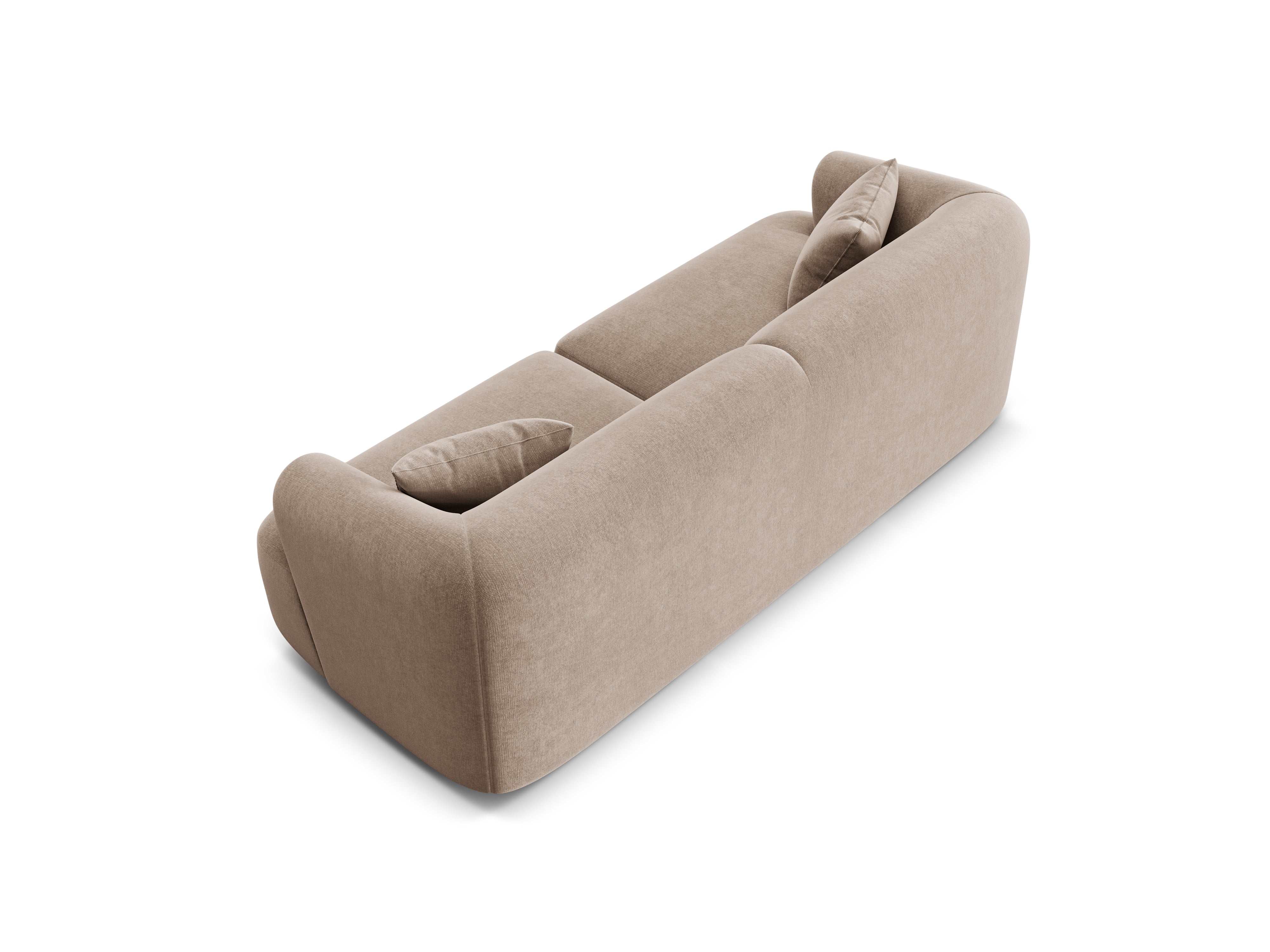 Sofa aus Samt 3-sitzig CAMPI dunkelbeige