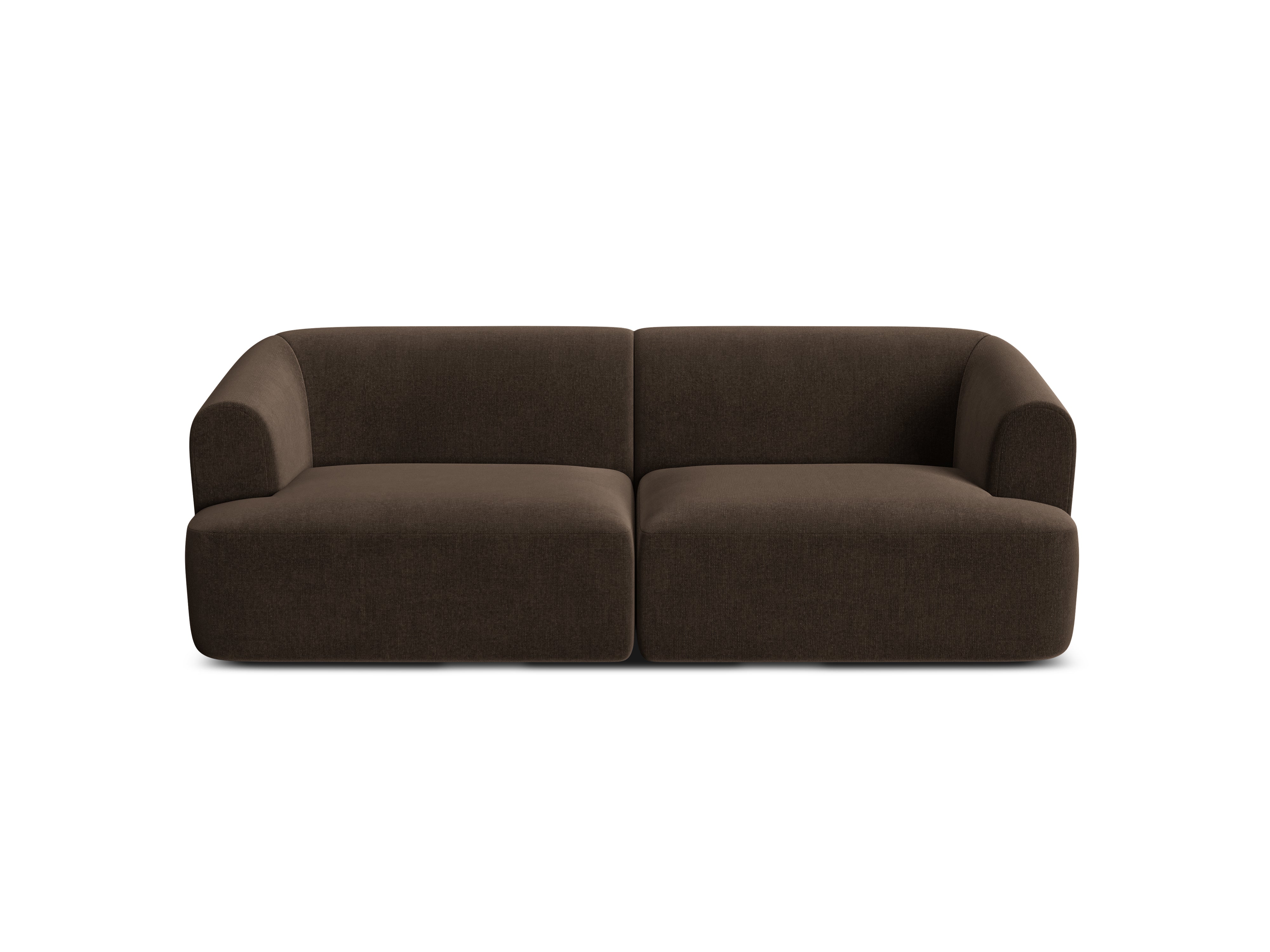 Chocolate 3-Seater Velvet Sofa CAMPI