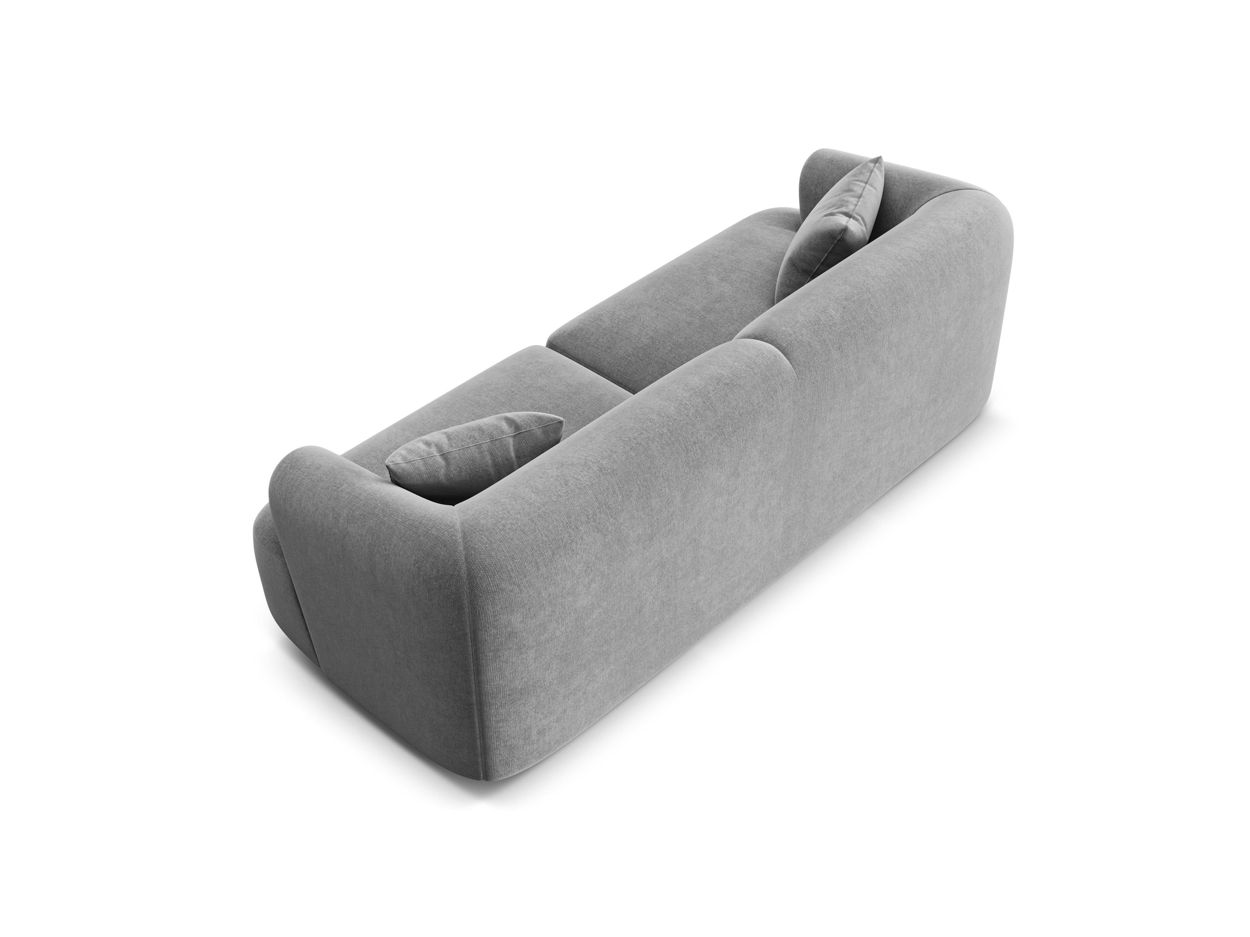 Sofa aus Samt 3-sitzig CAMPI grau