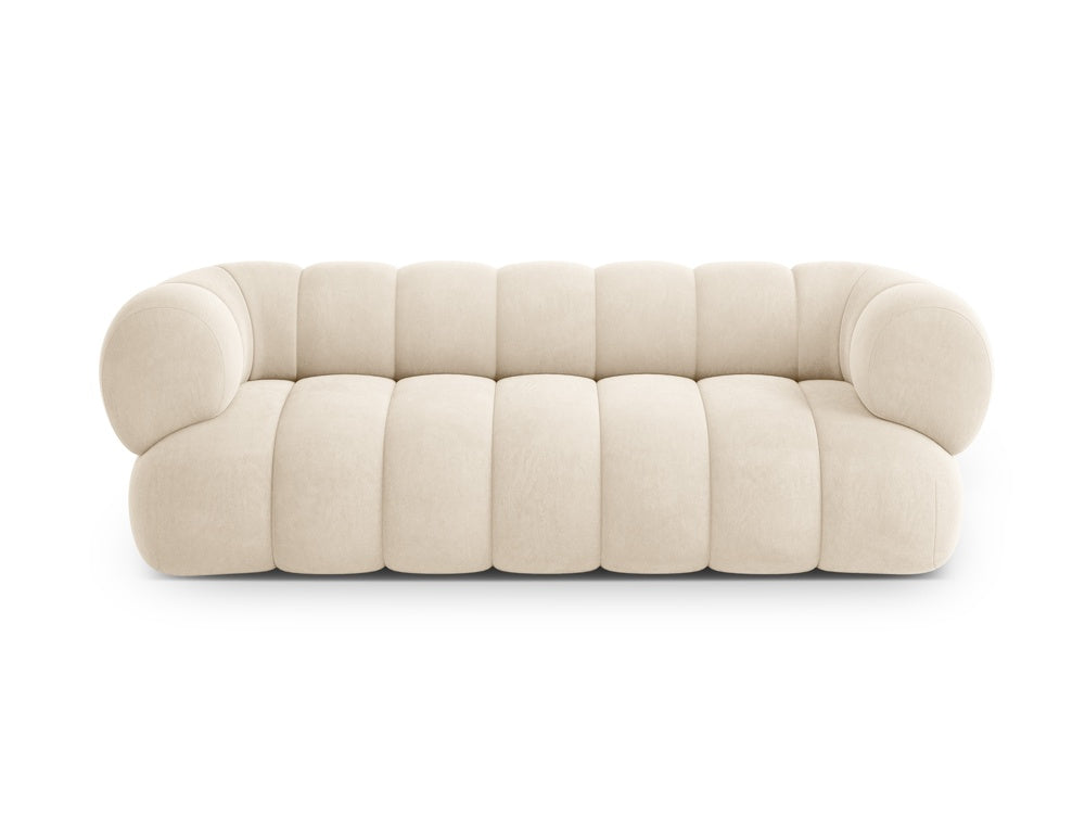 3-seater velvet sofa KOGE beige