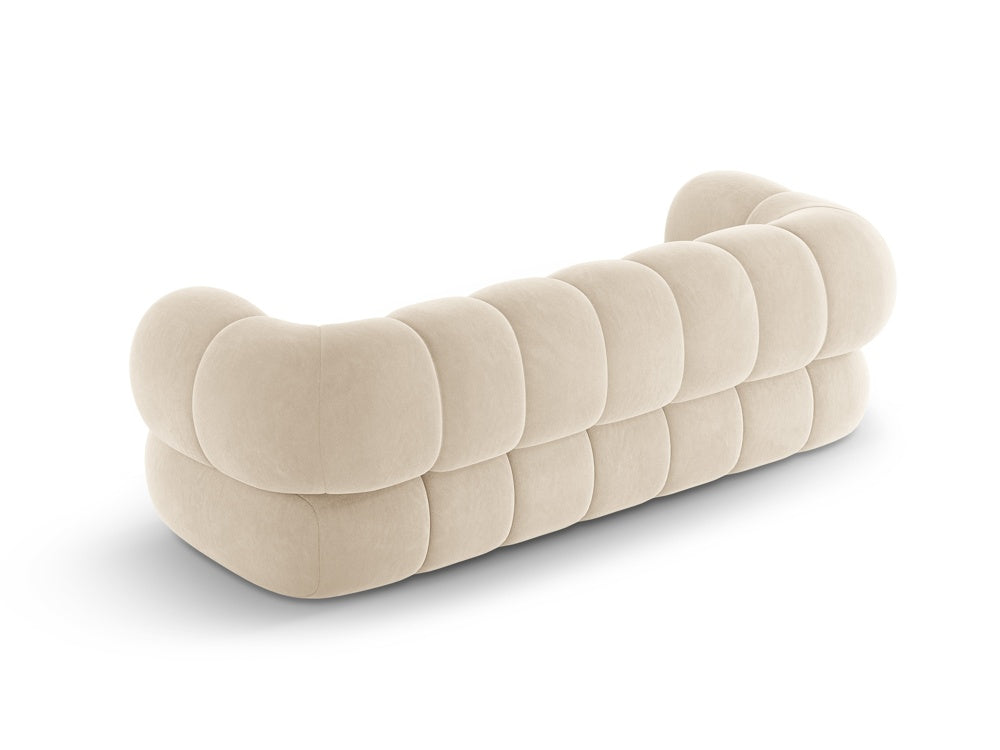 3-seater velvet sofa KOGE beige