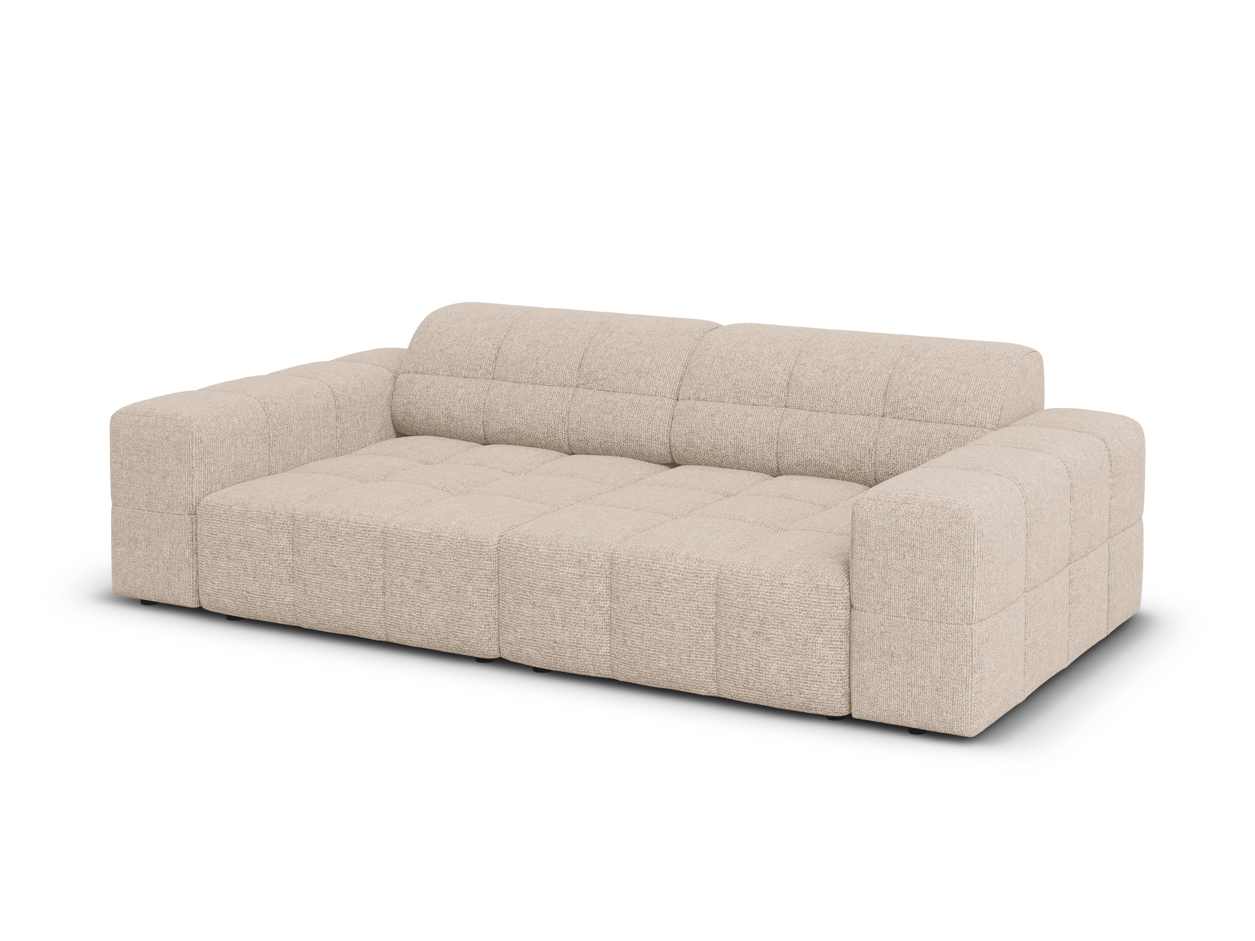 Sofa 3-osobowa CHICAGO beżowy szenil do salonu – Cosmopolitan Design