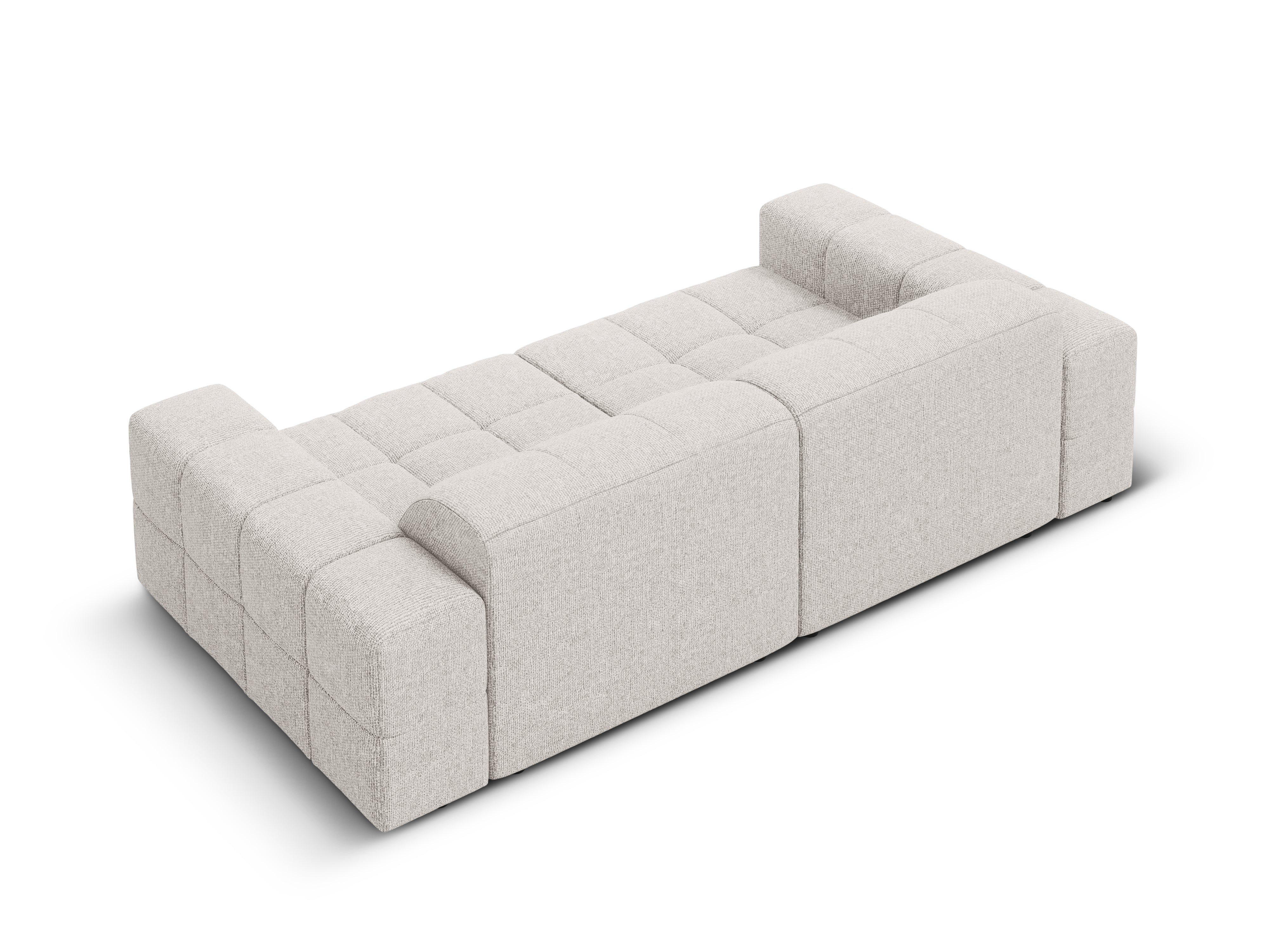 Sofa 3-osobowa CHICAGO jasnoszary szenil z podłokietnikami