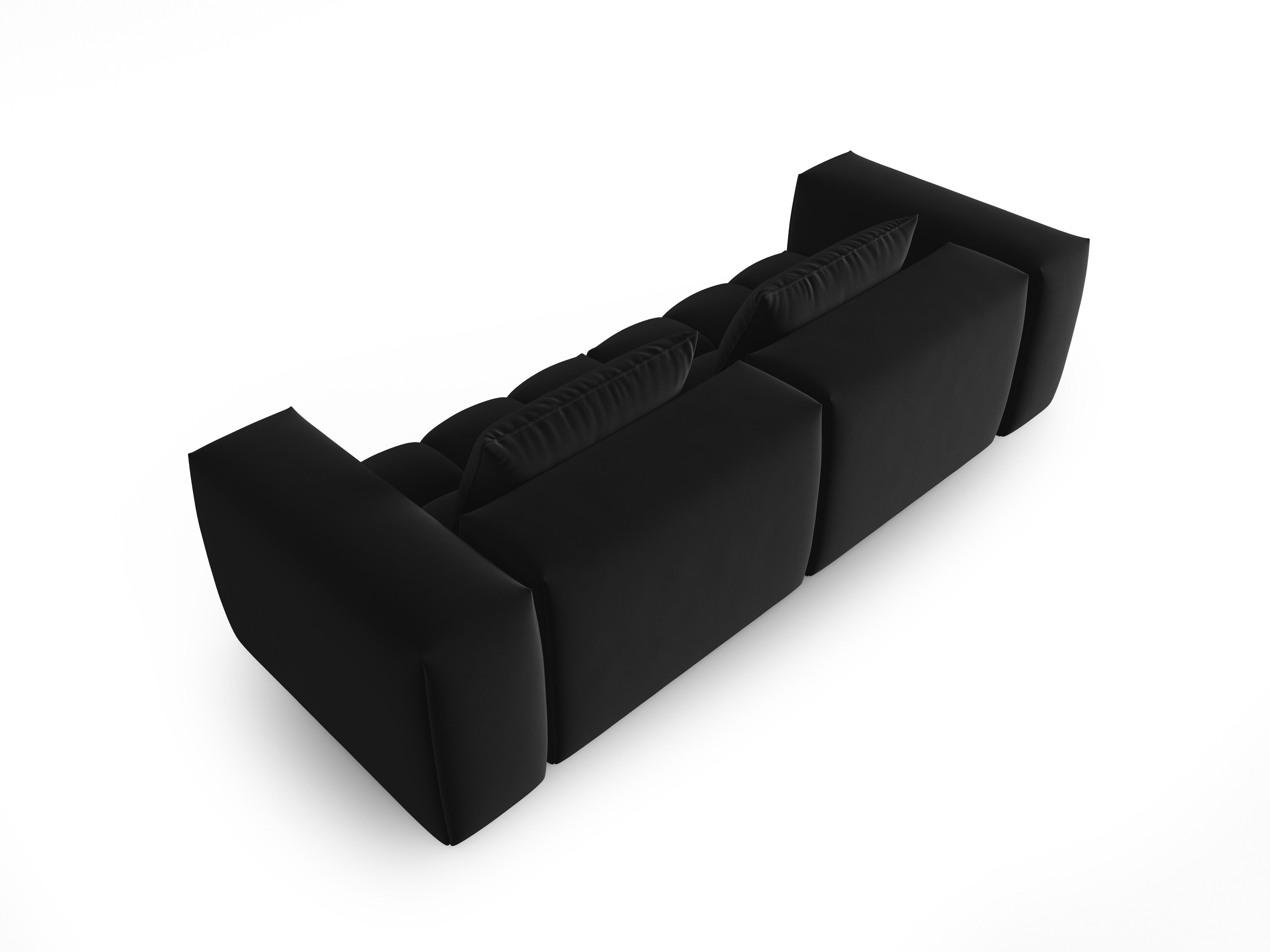 Velvet Sofa for 3 VERONA Black