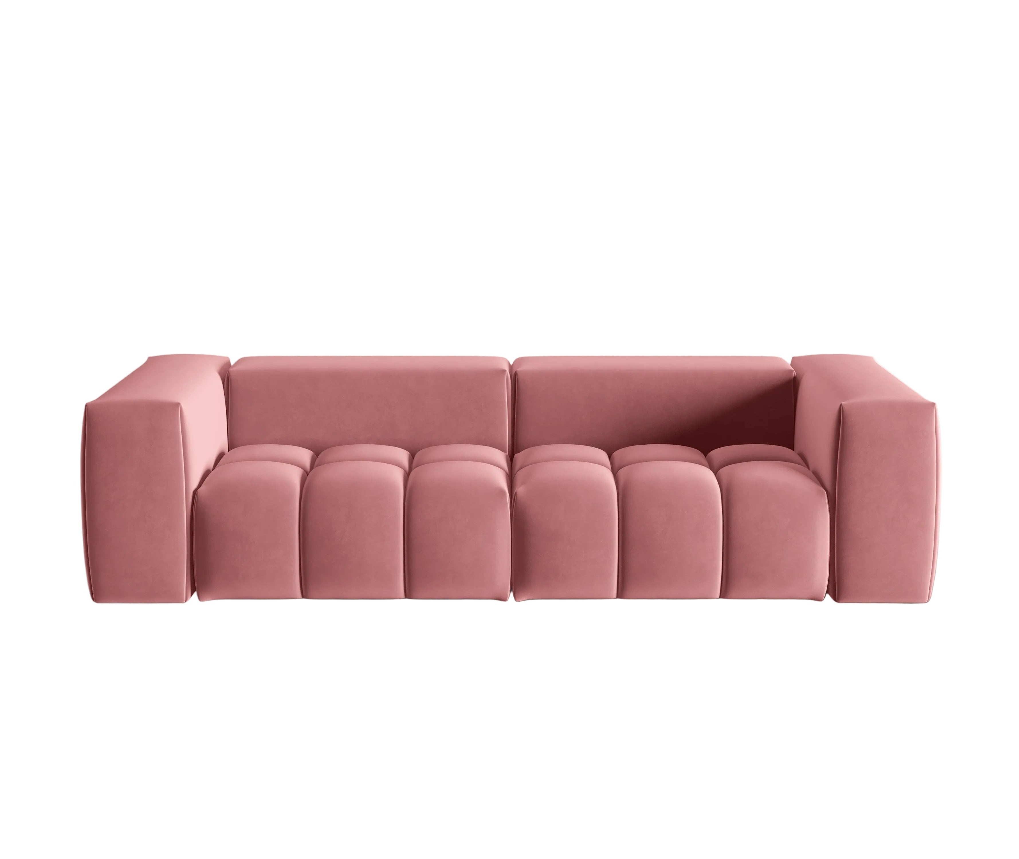 Velvet Sofa for 3 VERONA Flamingo Pink
