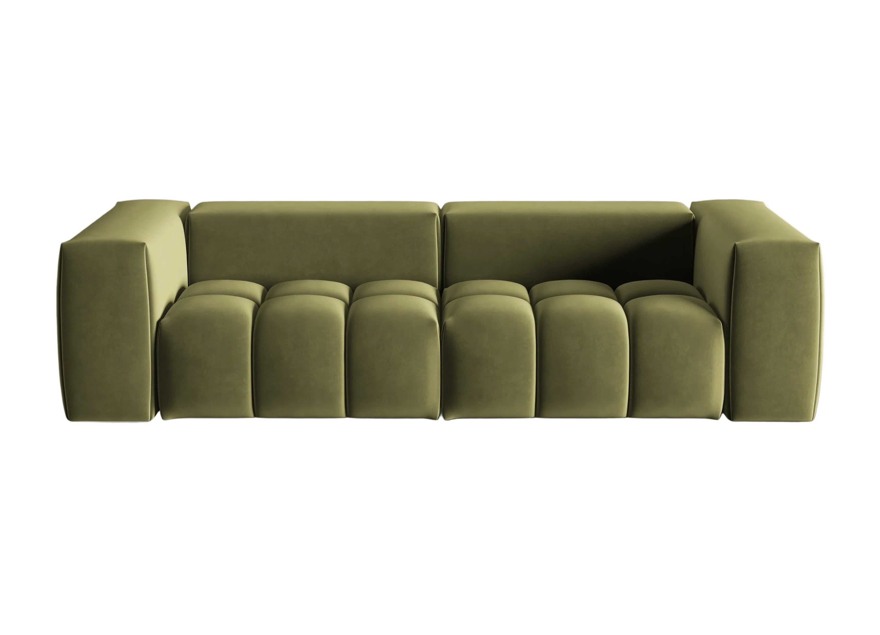 Velvet Sofa for 3 VERONA Light Green