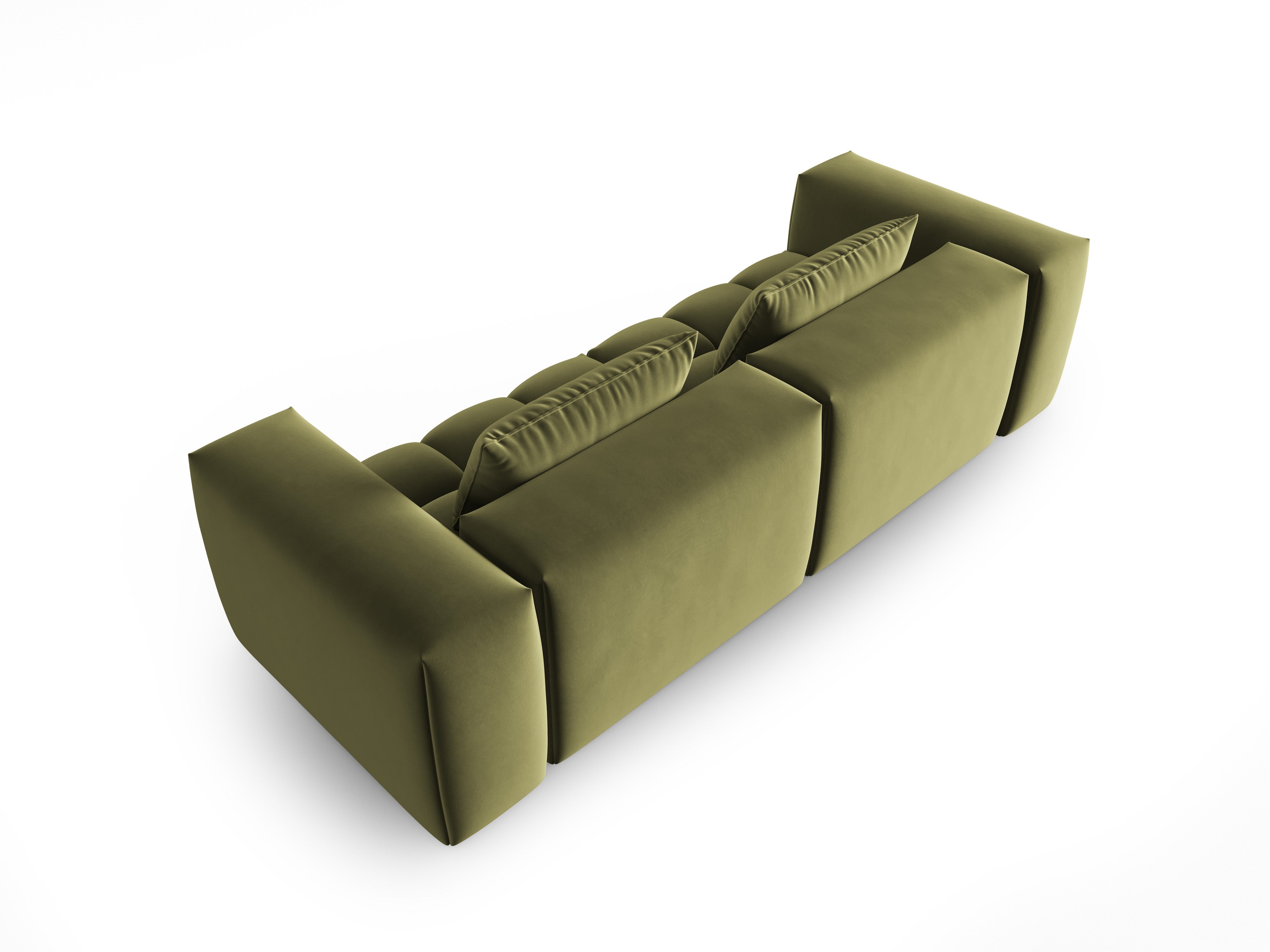 Velvet Sofa for 3 VERONA Light Green